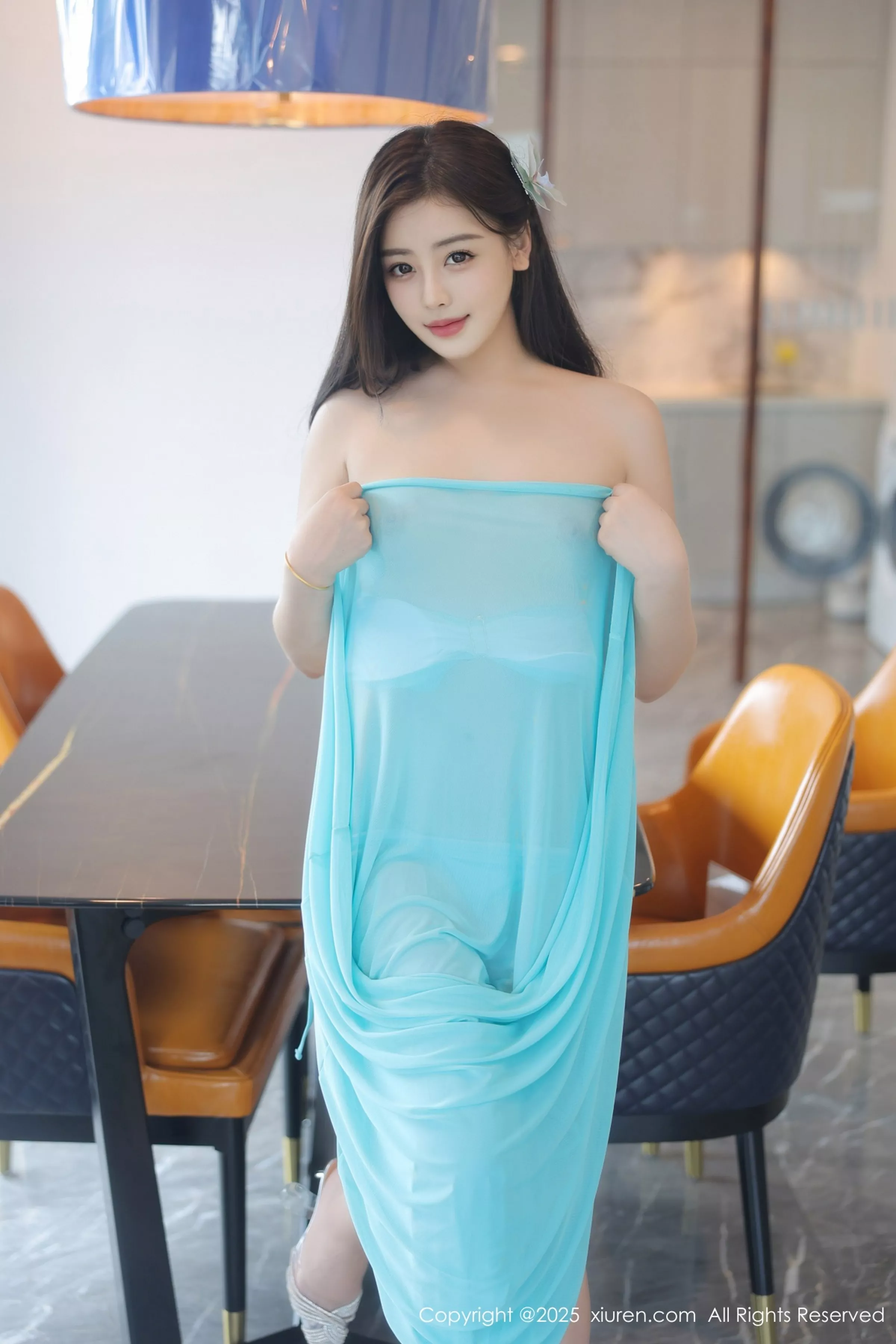 希雅sia泳池场景性感蓝色比基尼秀完美身材撩人绝美写真 第 94 张
