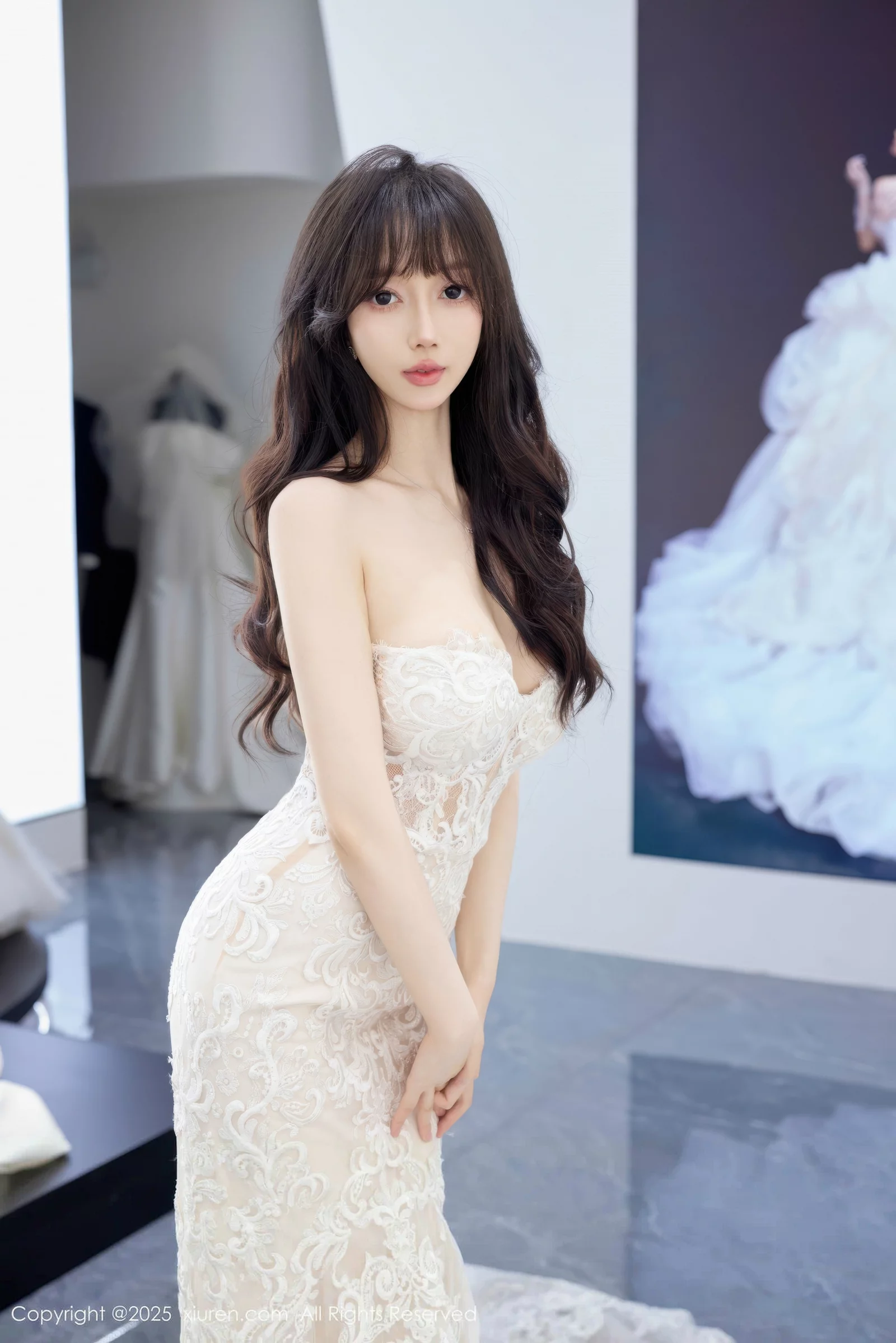 玥儿玥er私房性感白色婚纱礼裙秀完美身材迷人绝美写真 第 15 张
