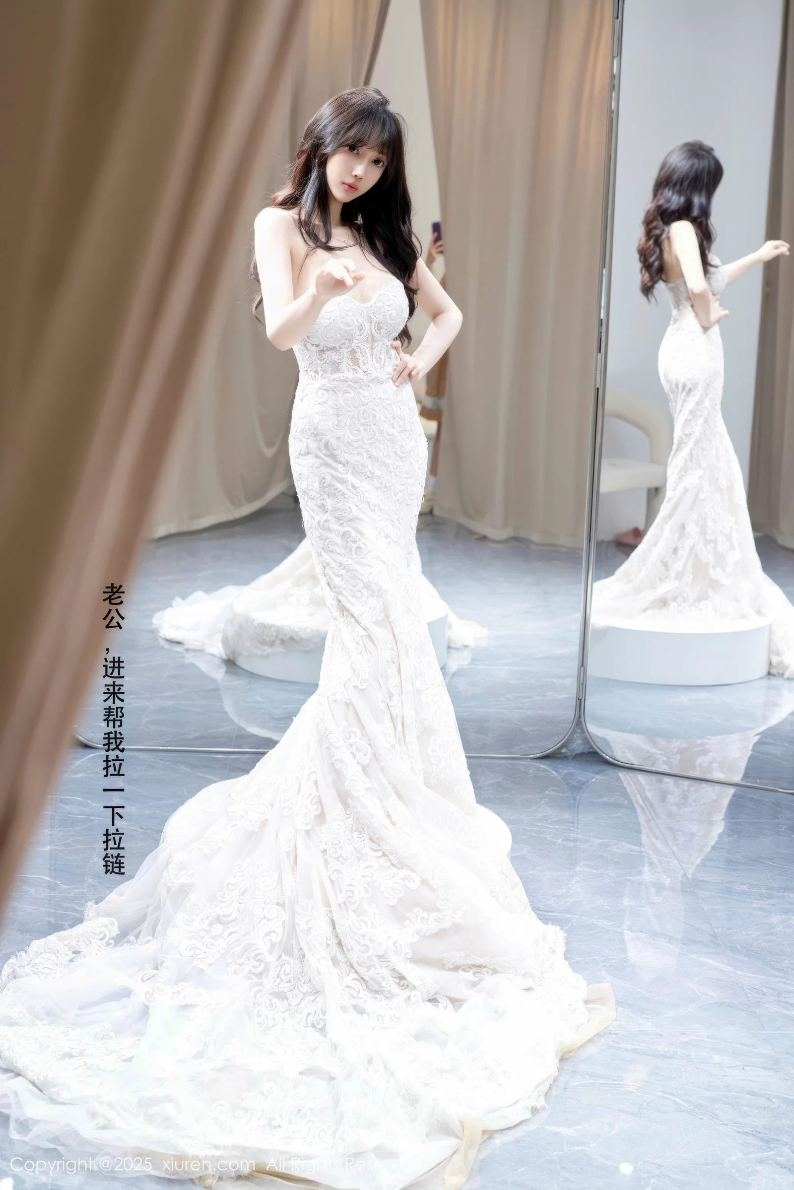 玥儿玥er私房性感白色婚纱礼裙秀完美身材迷人绝美写真 第 4 张