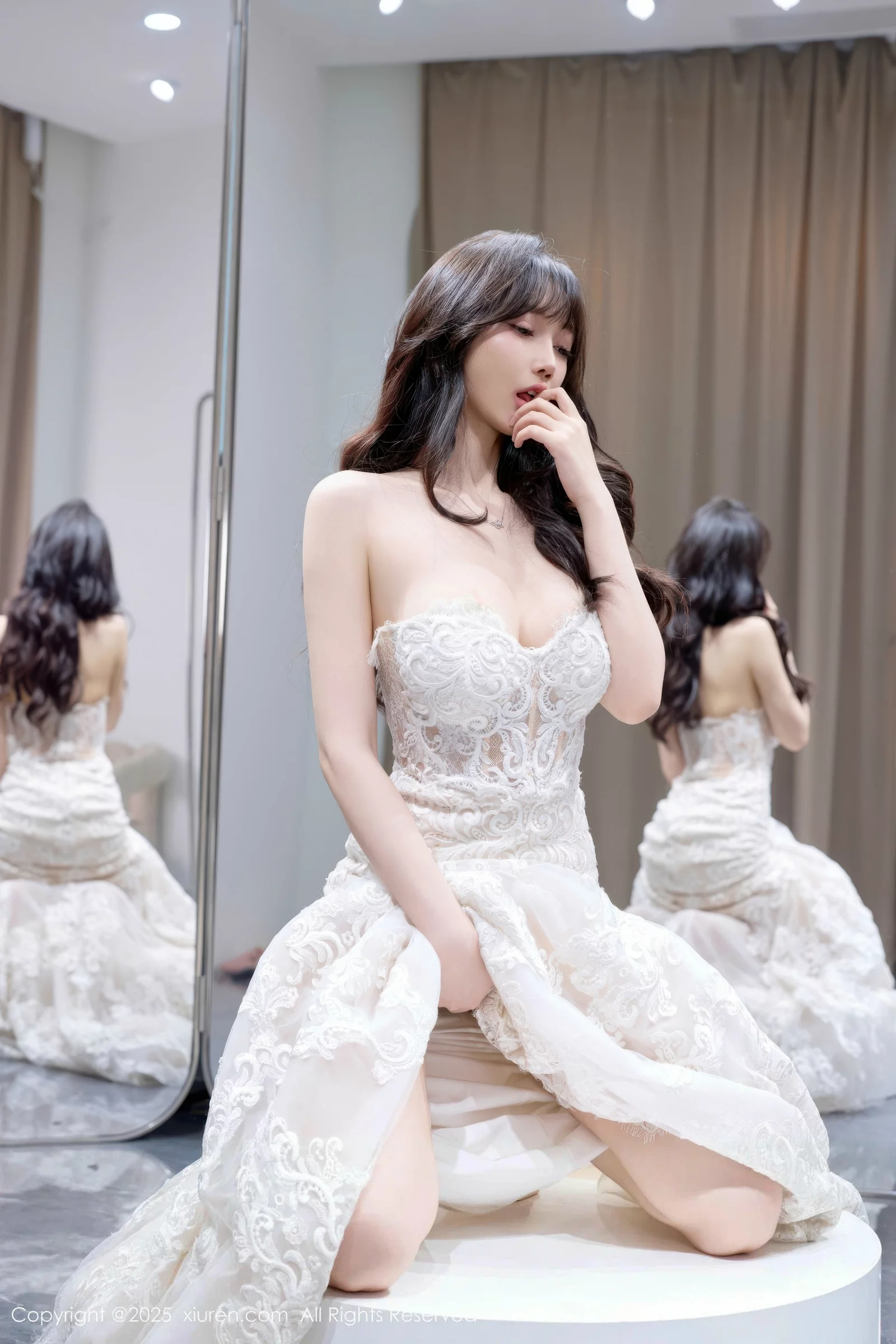 玥儿玥er私房性感白色婚纱礼裙秀完美身材迷人绝美写真 第 46 张
