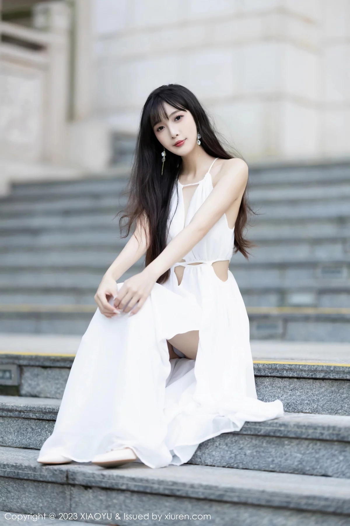 林星阑性感白色连衣长裙+黑色情趣服饰秀曼妙身姿绝美写真 第 15 张