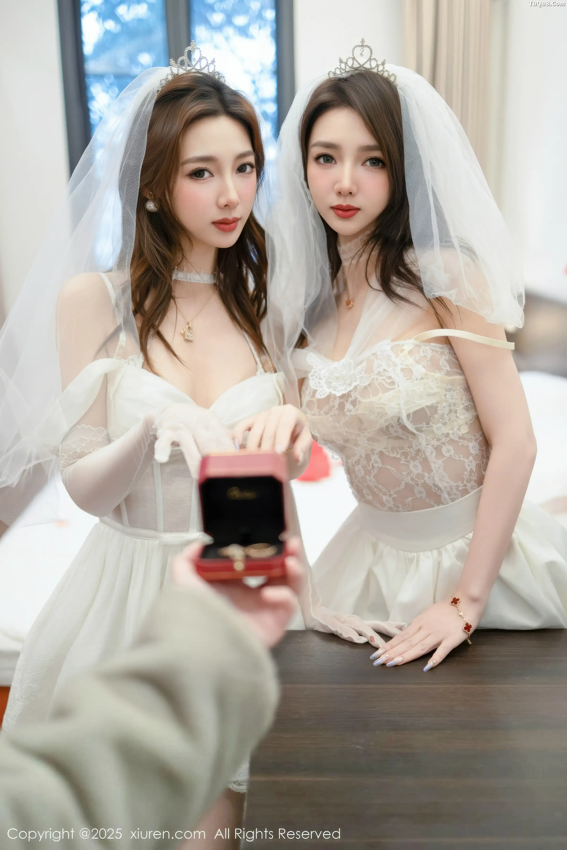 合集Twins-桃之夭夭性感姐妹花白色蕾丝婚纱迷人绝美写真 第 12 张