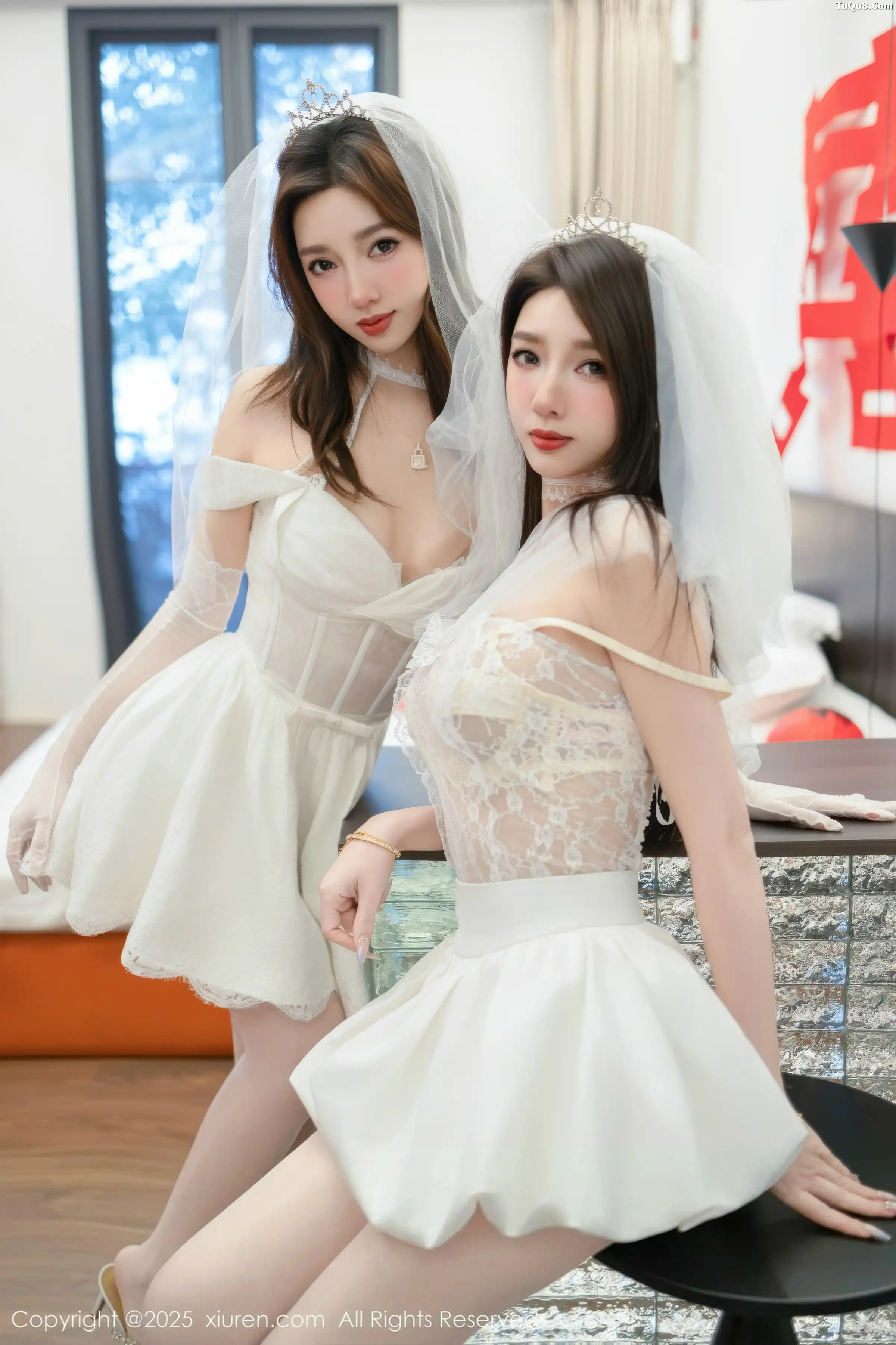 合集Twins-桃之夭夭性感姐妹花白色蕾丝婚纱迷人绝美写真 第 20 张