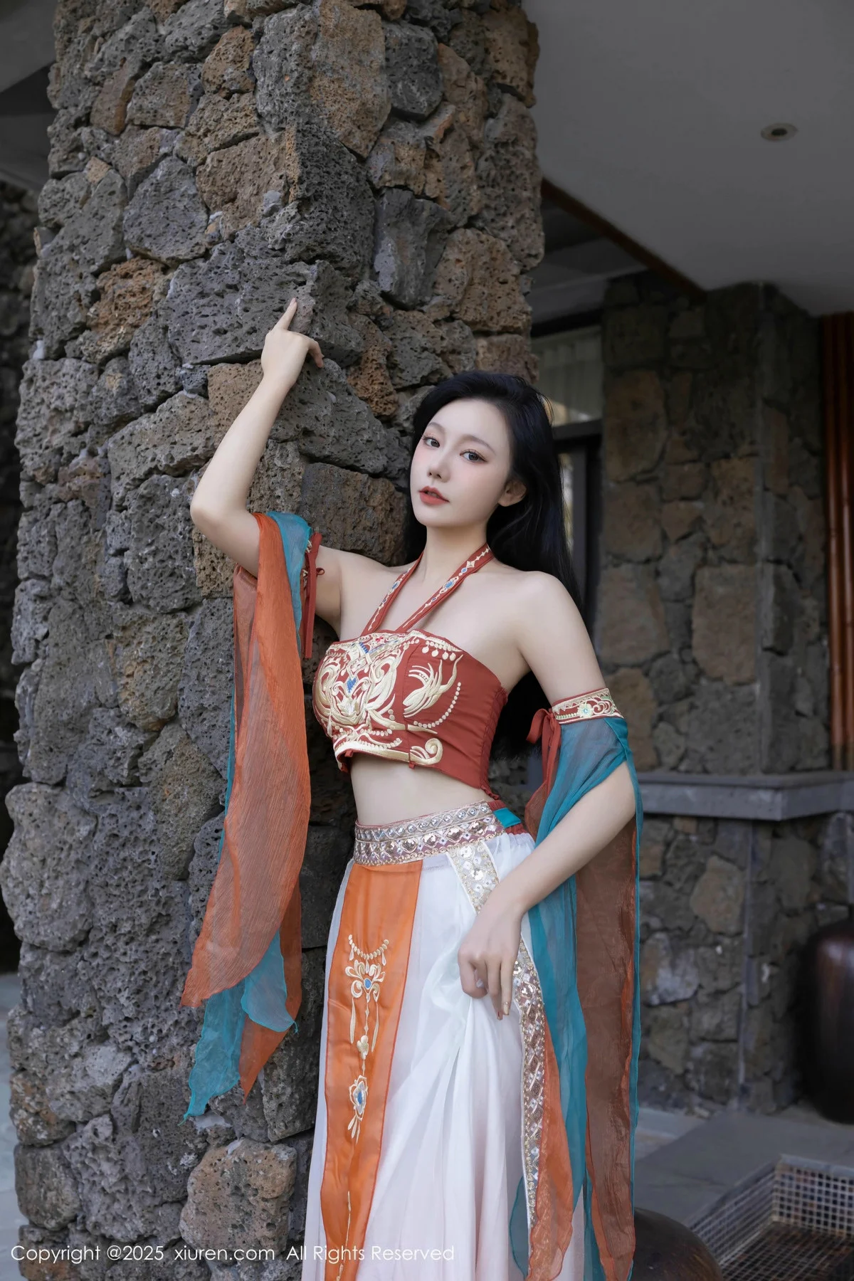 安然anran性感古风薄纱服饰配超薄肉丝秀丰满身材绝美写真 第 1 张