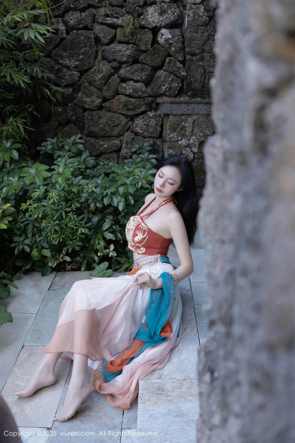 安然anran性感古风薄纱服饰配超薄肉丝秀丰满身材绝美写真 第 10 张