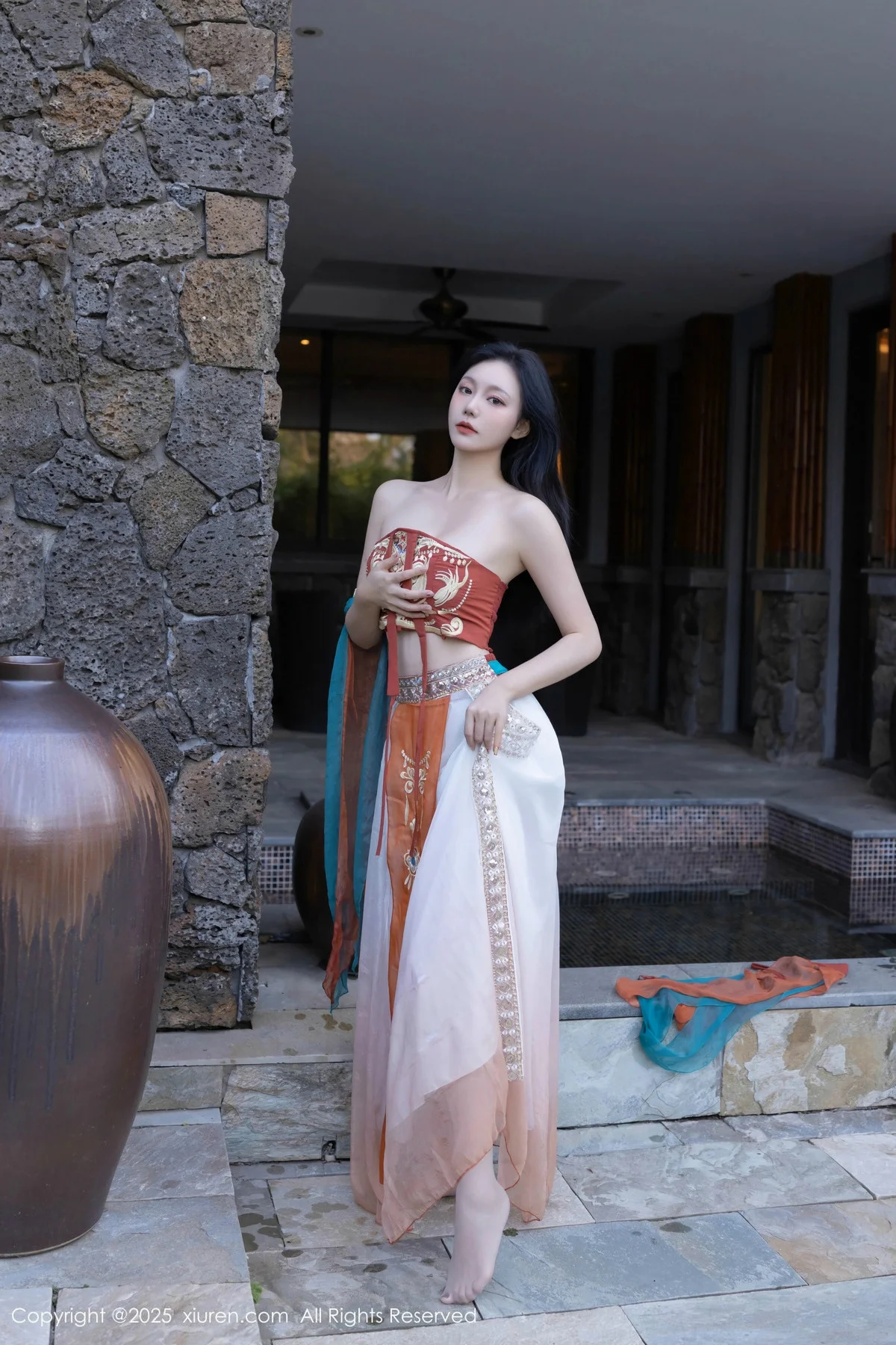 安然anran性感古风薄纱服饰配超薄肉丝秀丰满身材绝美写真 第 19 张