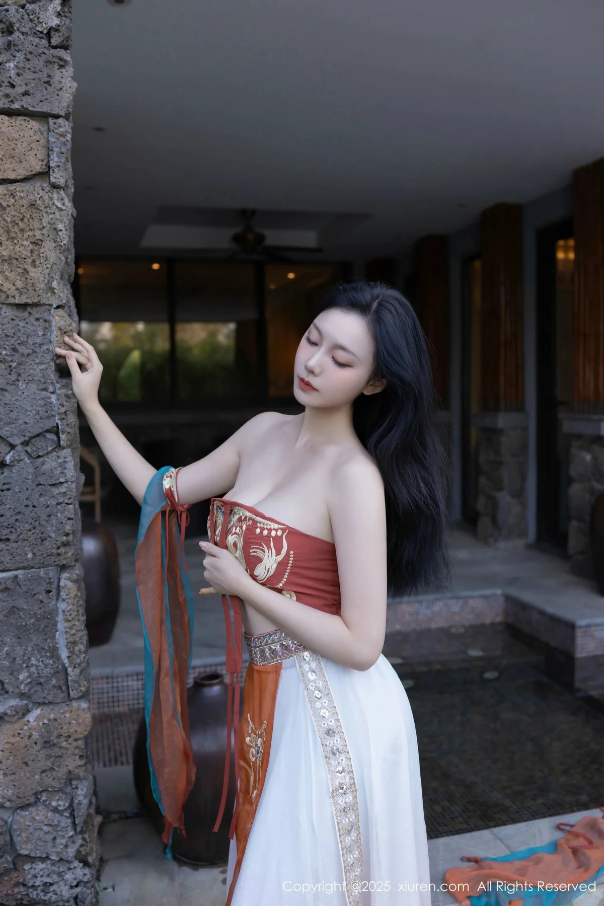 安然anran性感古风薄纱服饰配超薄肉丝秀丰满身材绝美写真 第 20 张