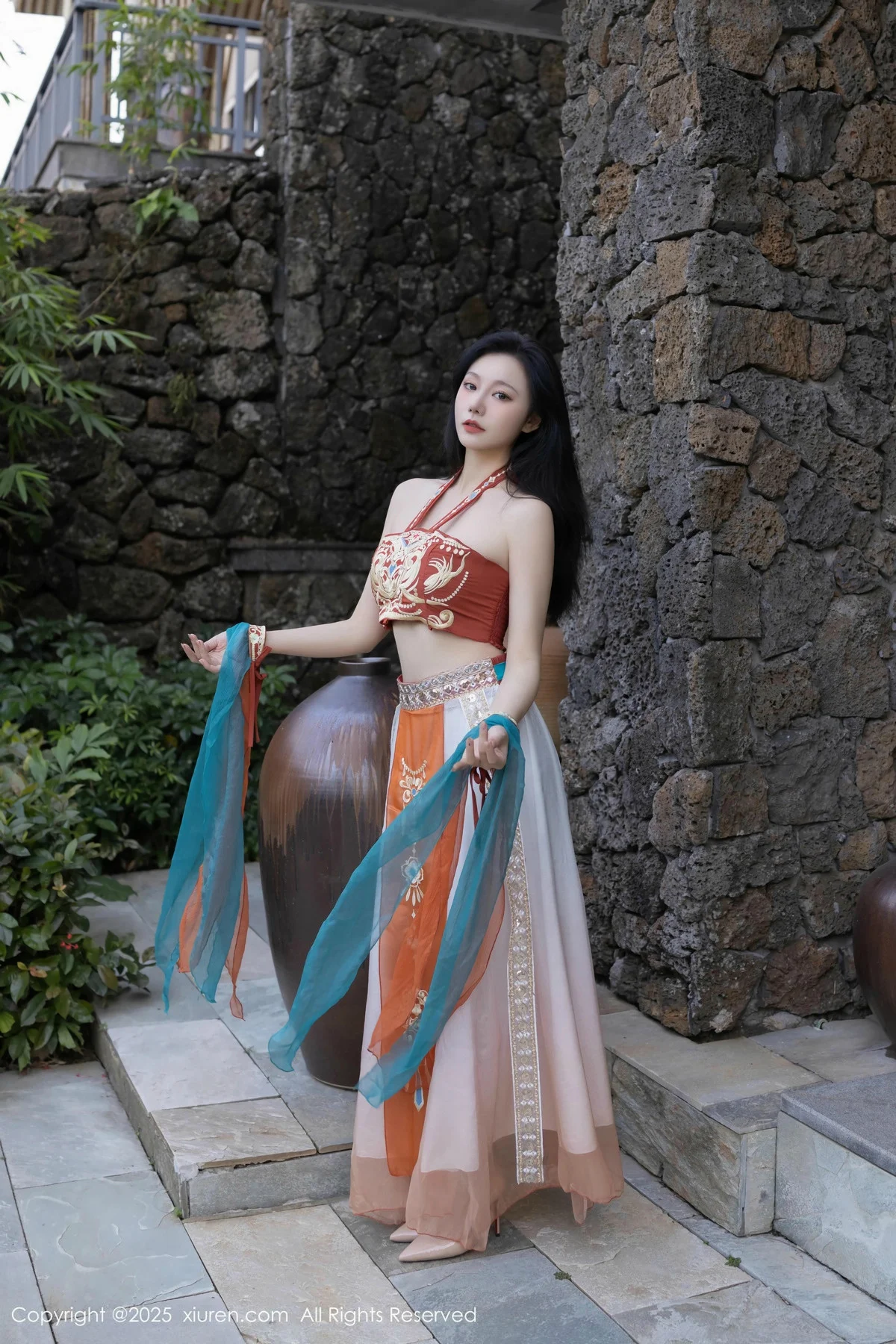 安然anran性感古风薄纱服饰配超薄肉丝秀丰满身材绝美写真 第 8 张