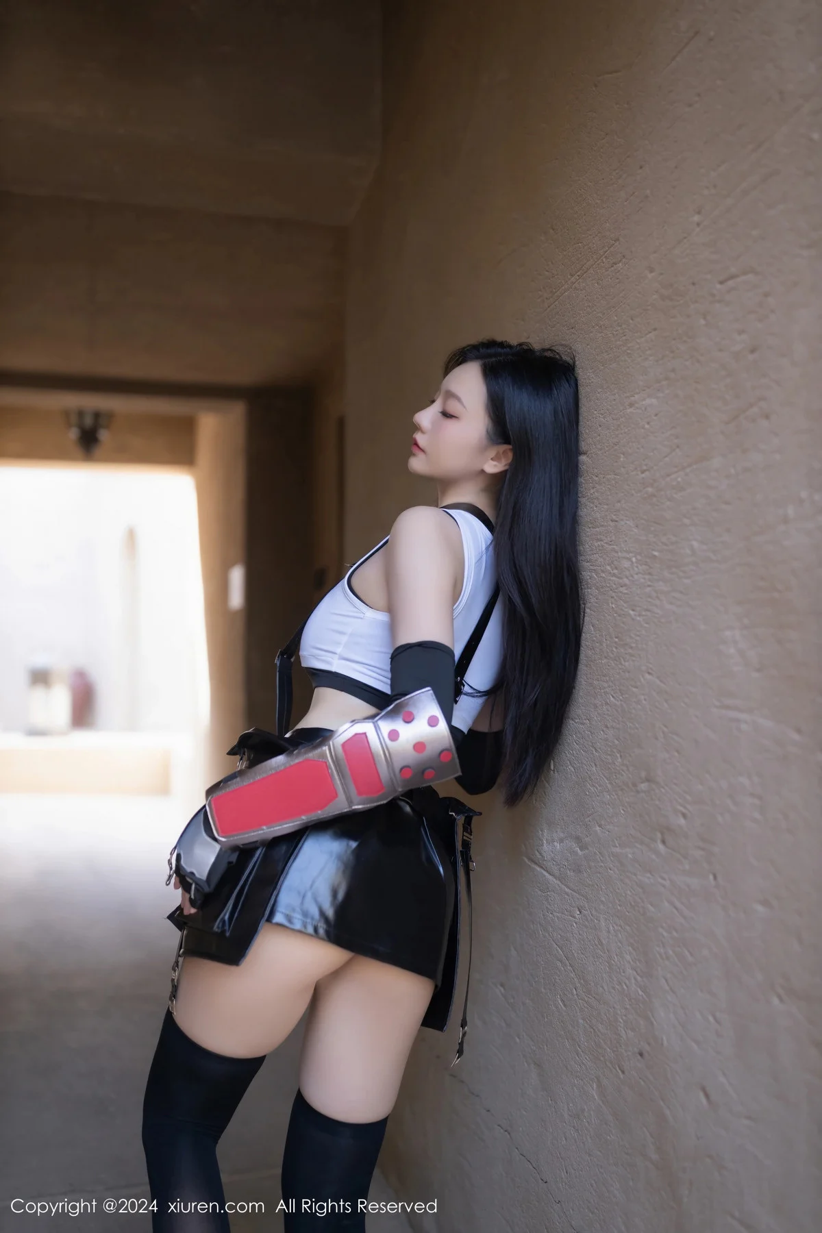 安然anran性感CosPlay蒂法服饰配黑丝袜秀柔美身姿绝美写真 第 13 张