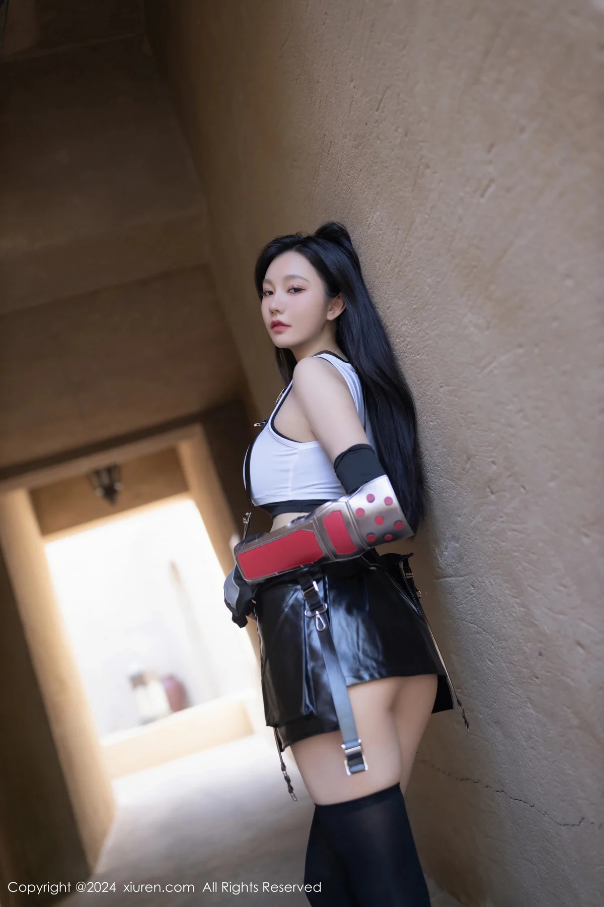 安然anran性感CosPlay蒂法服饰配黑丝袜秀柔美身姿绝美写真 第 15 张