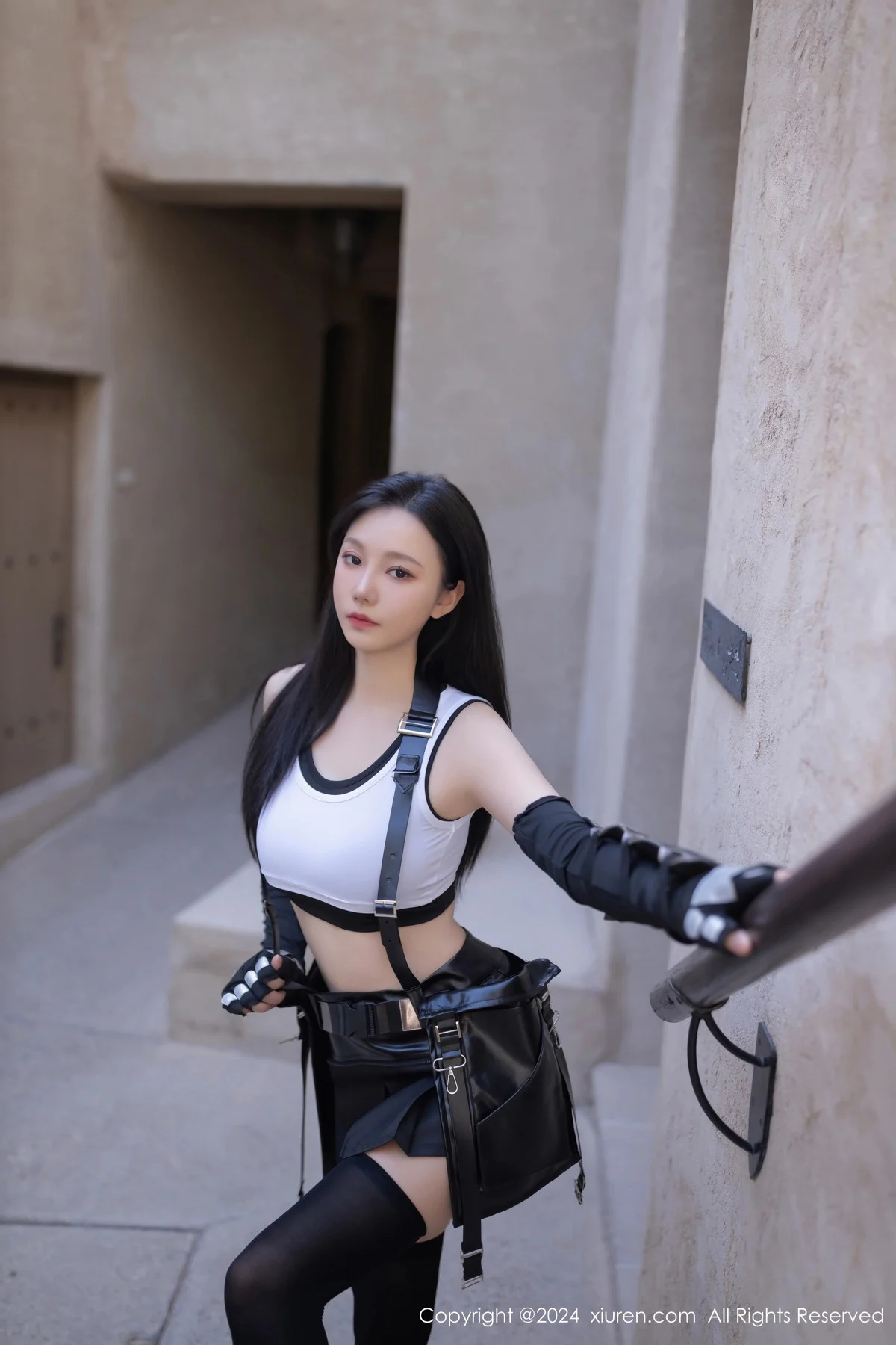 安然anran性感CosPlay蒂法服饰配黑丝袜秀柔美身姿绝美写真 第 20 张