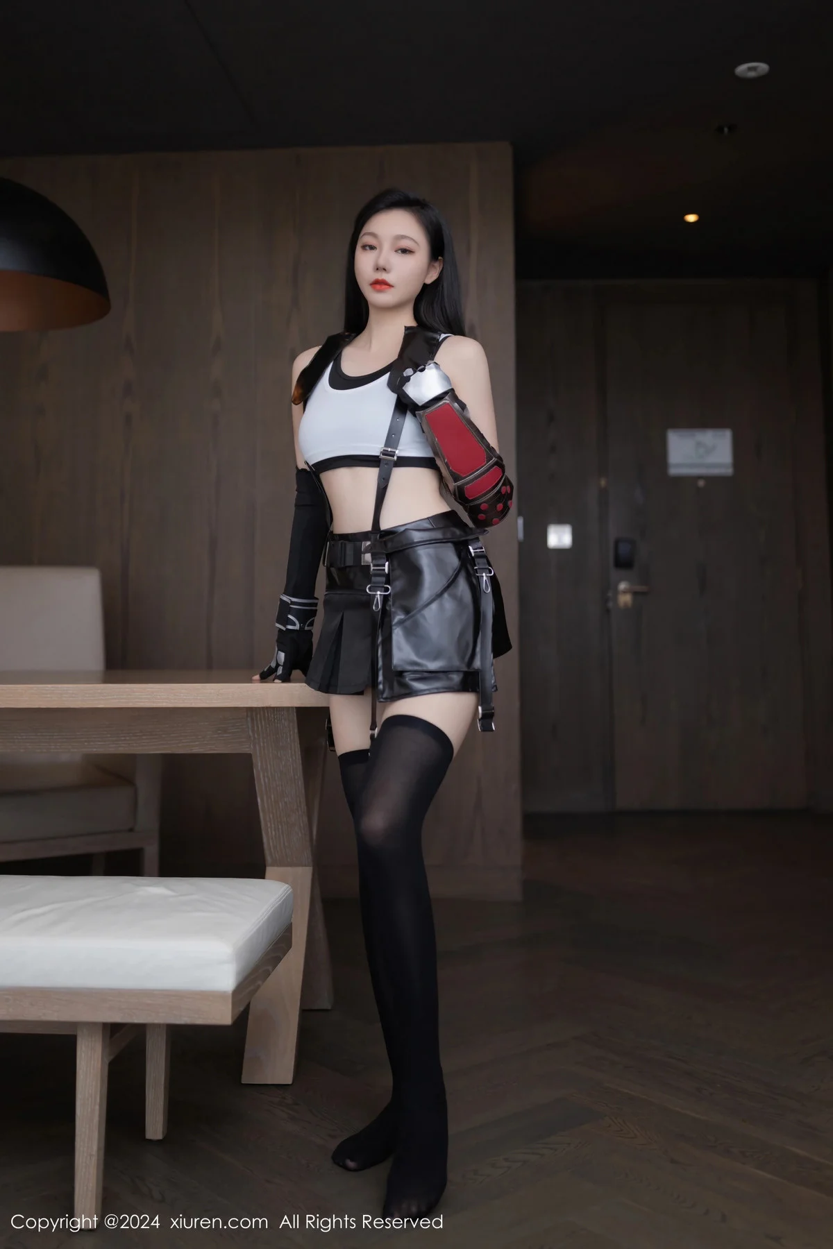 安然anran性感CosPlay蒂法服饰配黑丝袜秀柔美身姿绝美写真 第 25 张