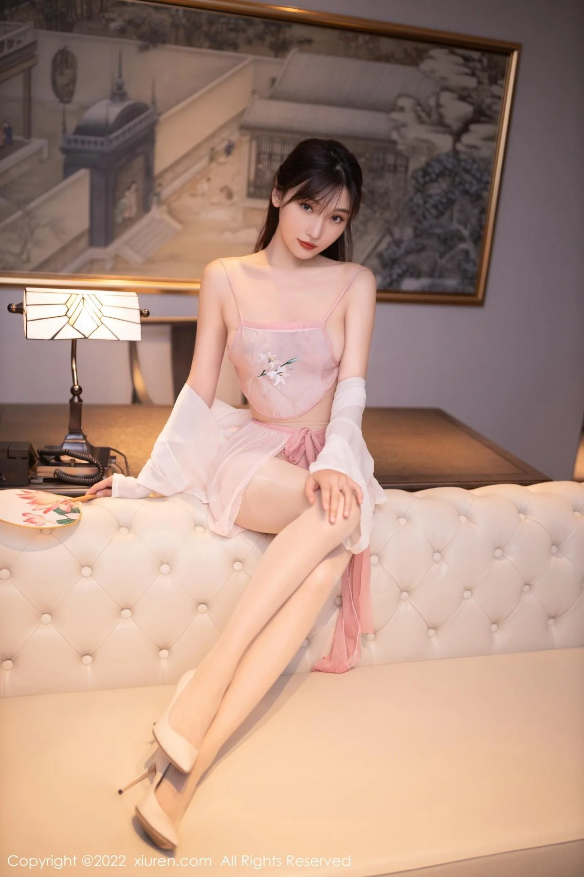 陆萱萱性感粉色古装服配超薄肉丝秀完美身材撩人绝美写真 第 22 张
