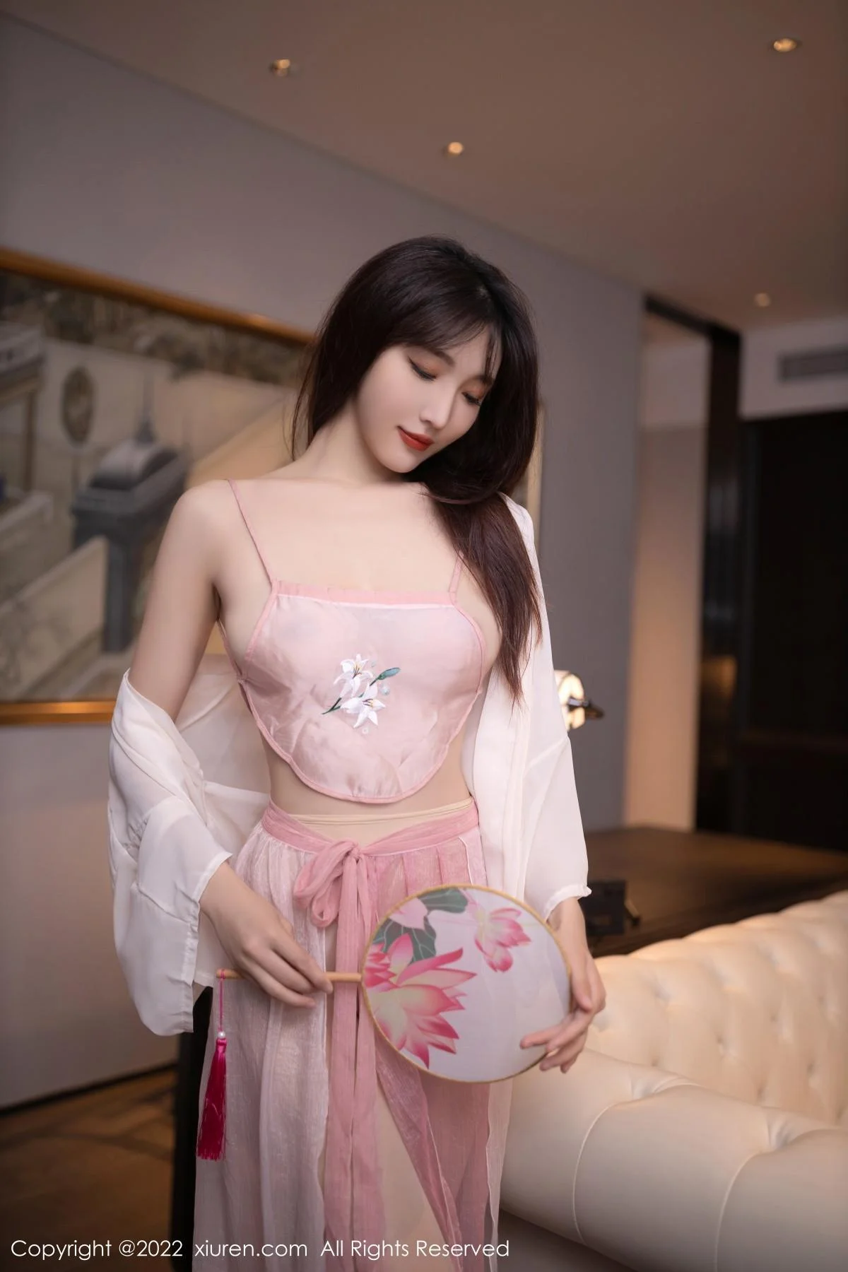 陆萱萱性感粉色古装服配超薄肉丝秀完美身材撩人绝美写真 第 7 张
