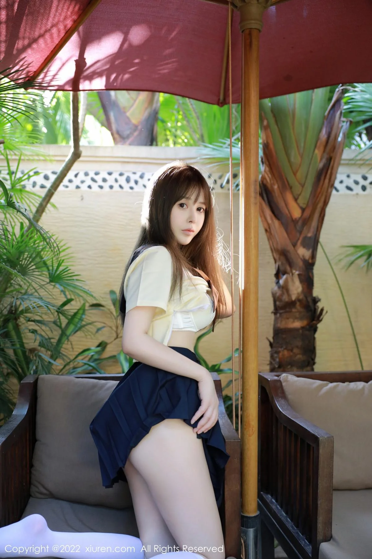 Evelyn艾莉南京旅拍户外性感白色水手服秀完美身材绝美写真 第 43 张