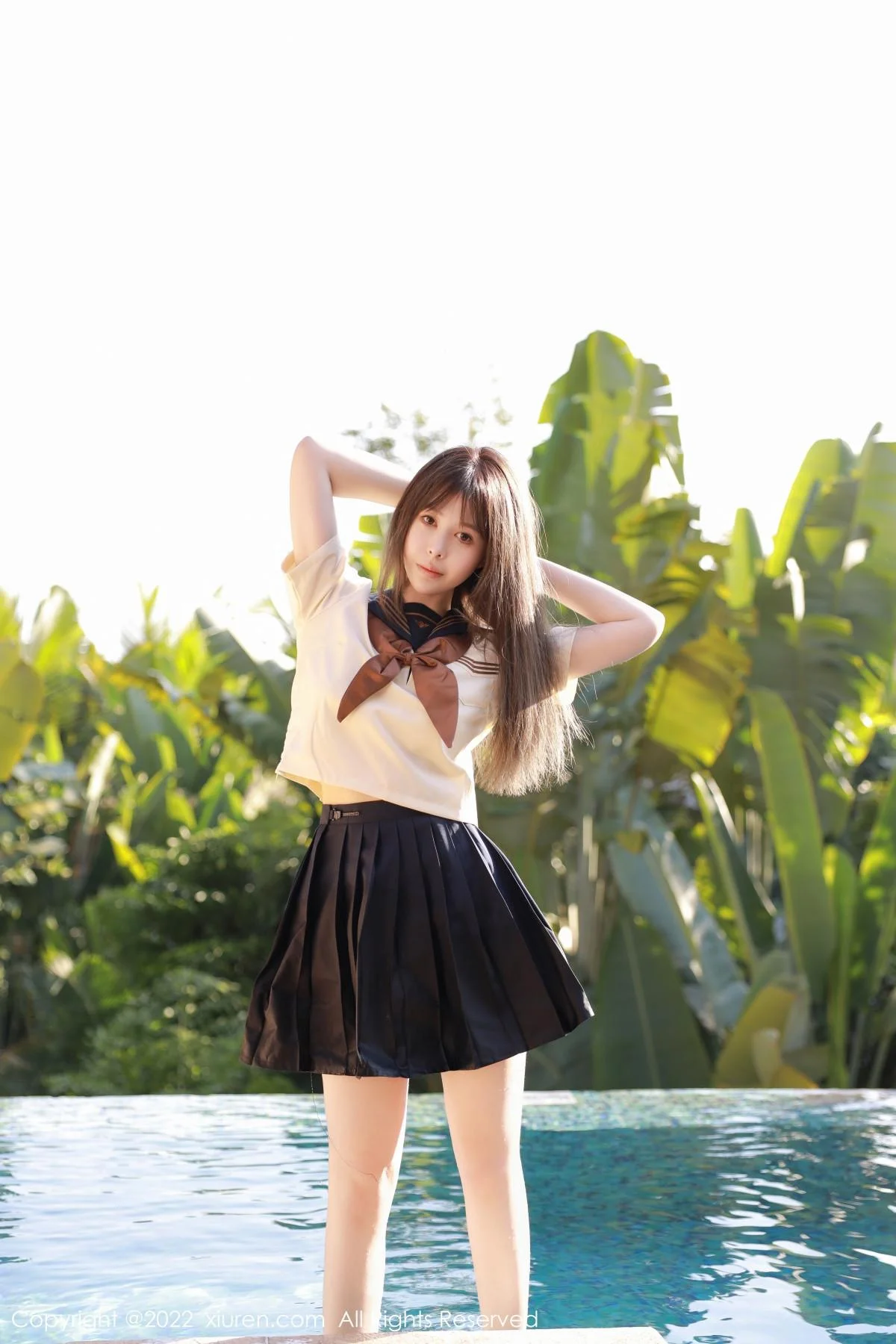 Evelyn艾莉南京旅拍户外性感白色水手服秀完美身材绝美写真 第 63 张