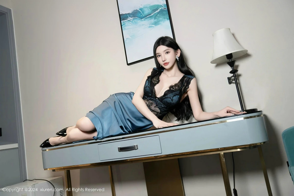 周于希Sally性感蕾丝长裙+黑色薄纱连体衣秀完美身材绝美写真 第 63 张
