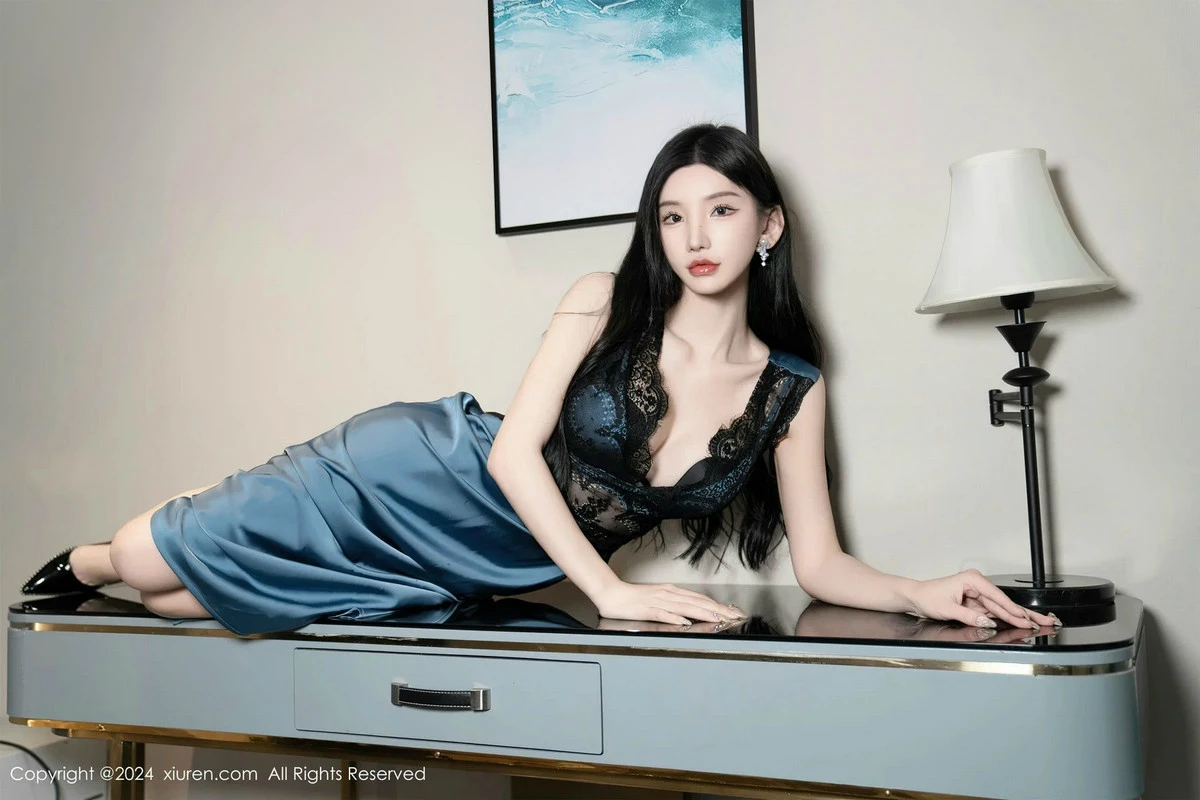 周于希Sally性感蕾丝长裙+黑色薄纱连体衣秀完美身材绝美写真 第 64 张