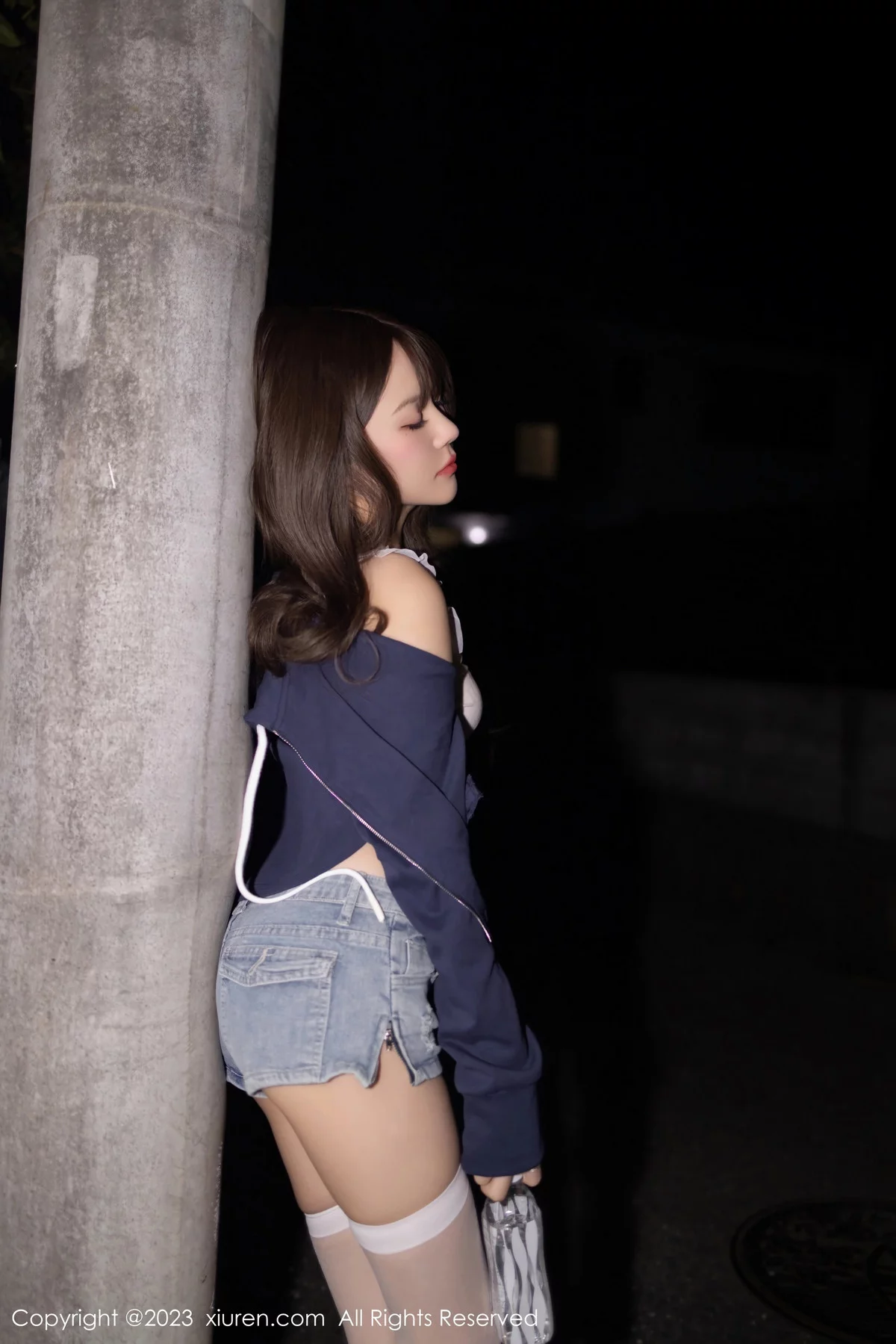 鱼子酱Fish性感淡蓝色内衣配超短牛仔裤秀曼妙身姿绝美写真 第 84 张