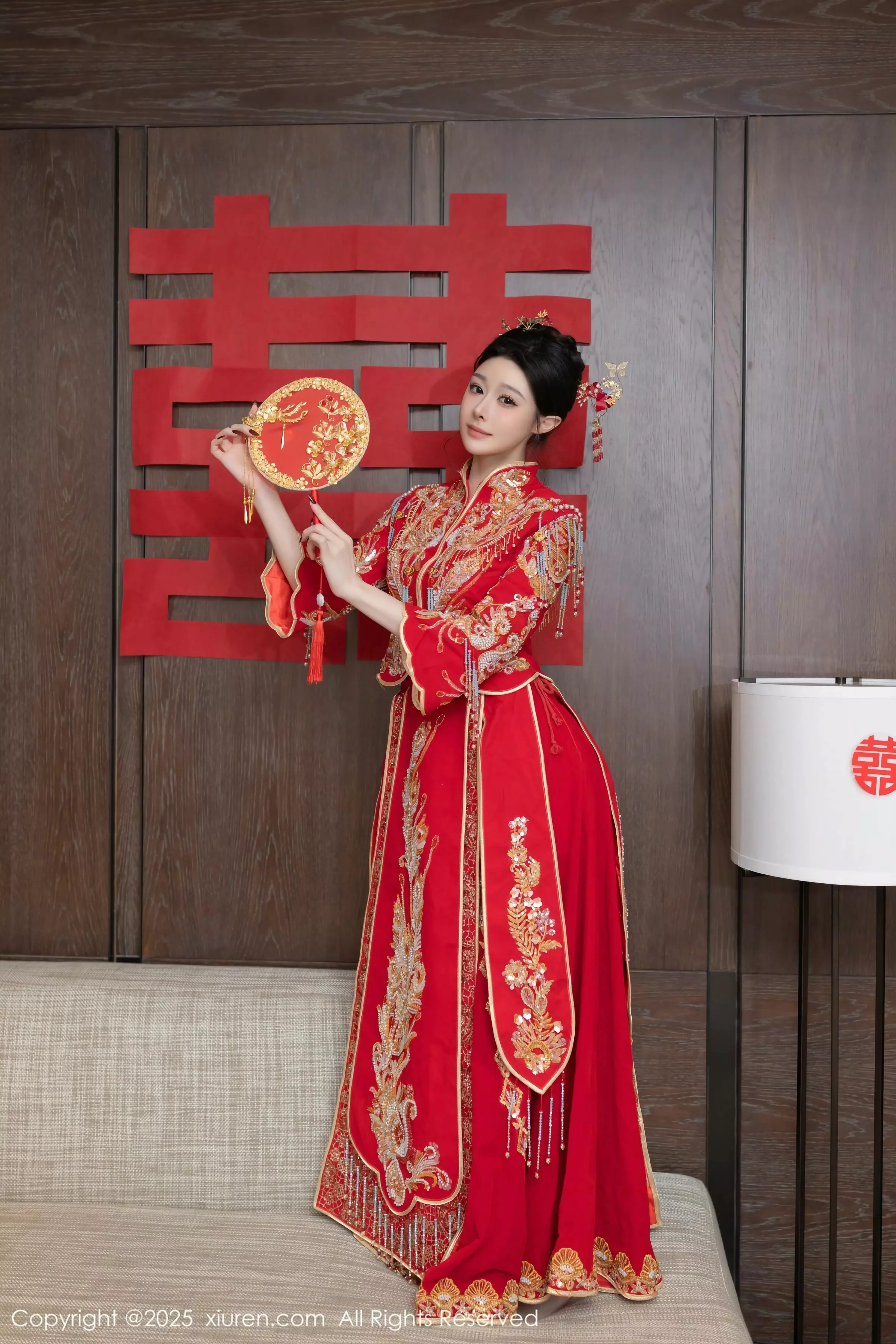 小逗逗新婚主题性感红色蕾丝内衣配黑丝吊袜完美绝美写真 第 17 张