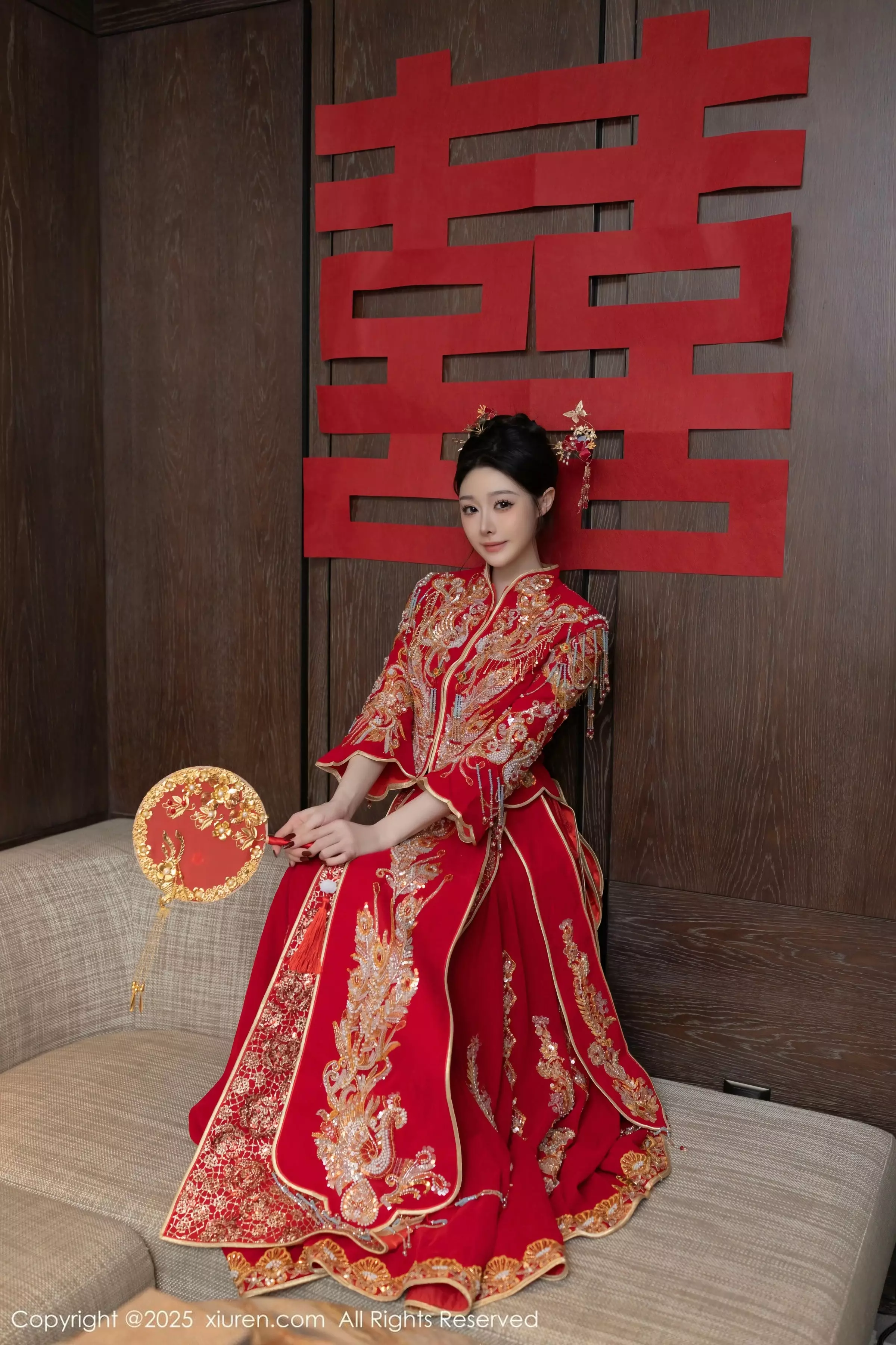 小逗逗新婚主题性感红色蕾丝内衣配黑丝吊袜完美绝美写真 第 22 张