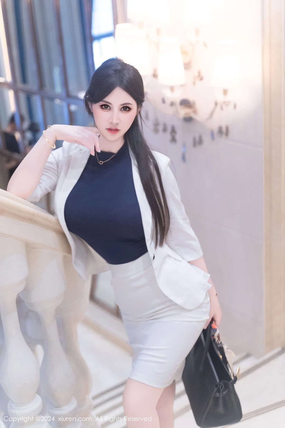 诗诗kiki酒店剧情性感白衬衫配超薄肉丝秀曼妙身姿绝美写真 第 17 张