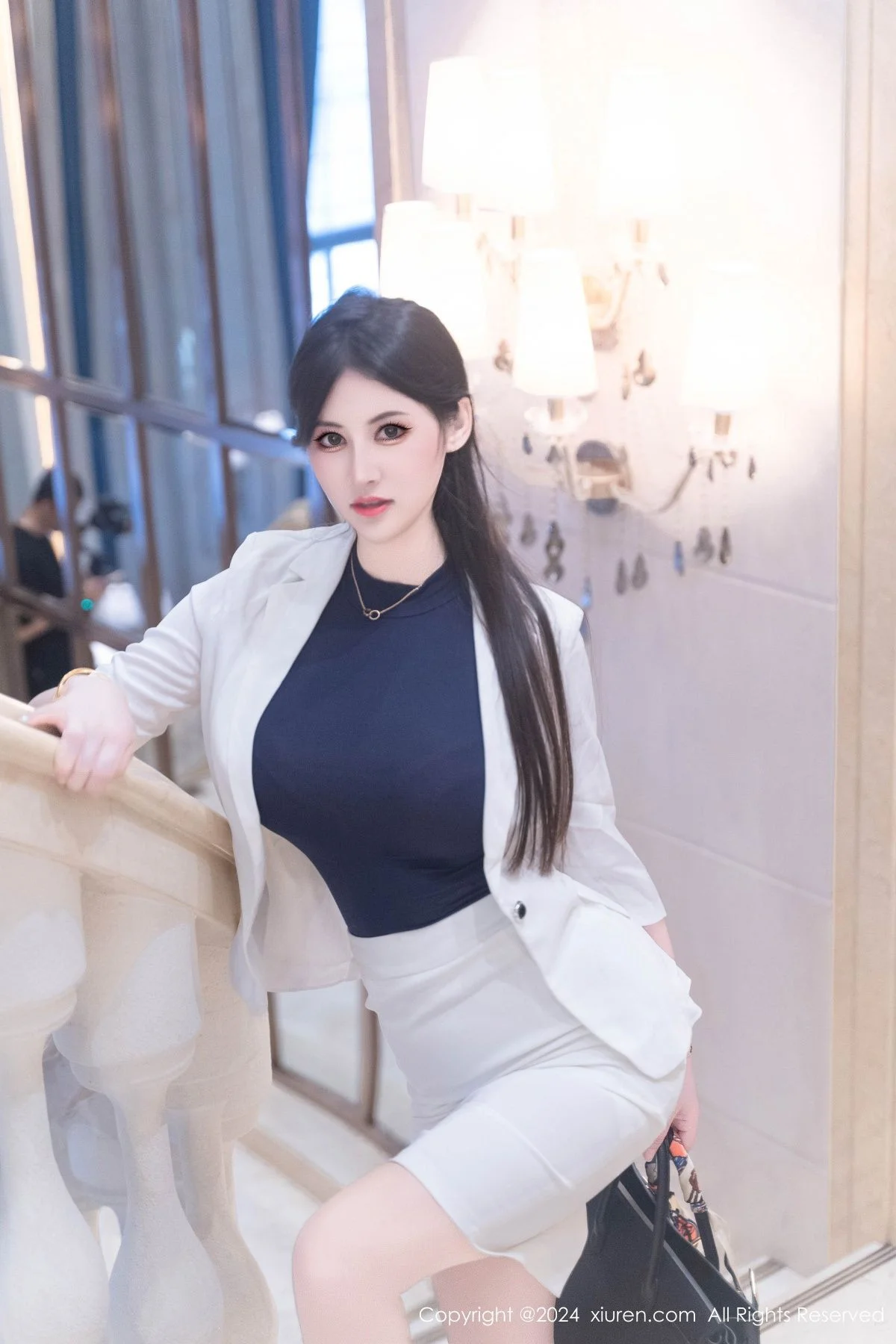 诗诗kiki酒店剧情性感白衬衫配超薄肉丝秀曼妙身姿绝美写真 第 18 张