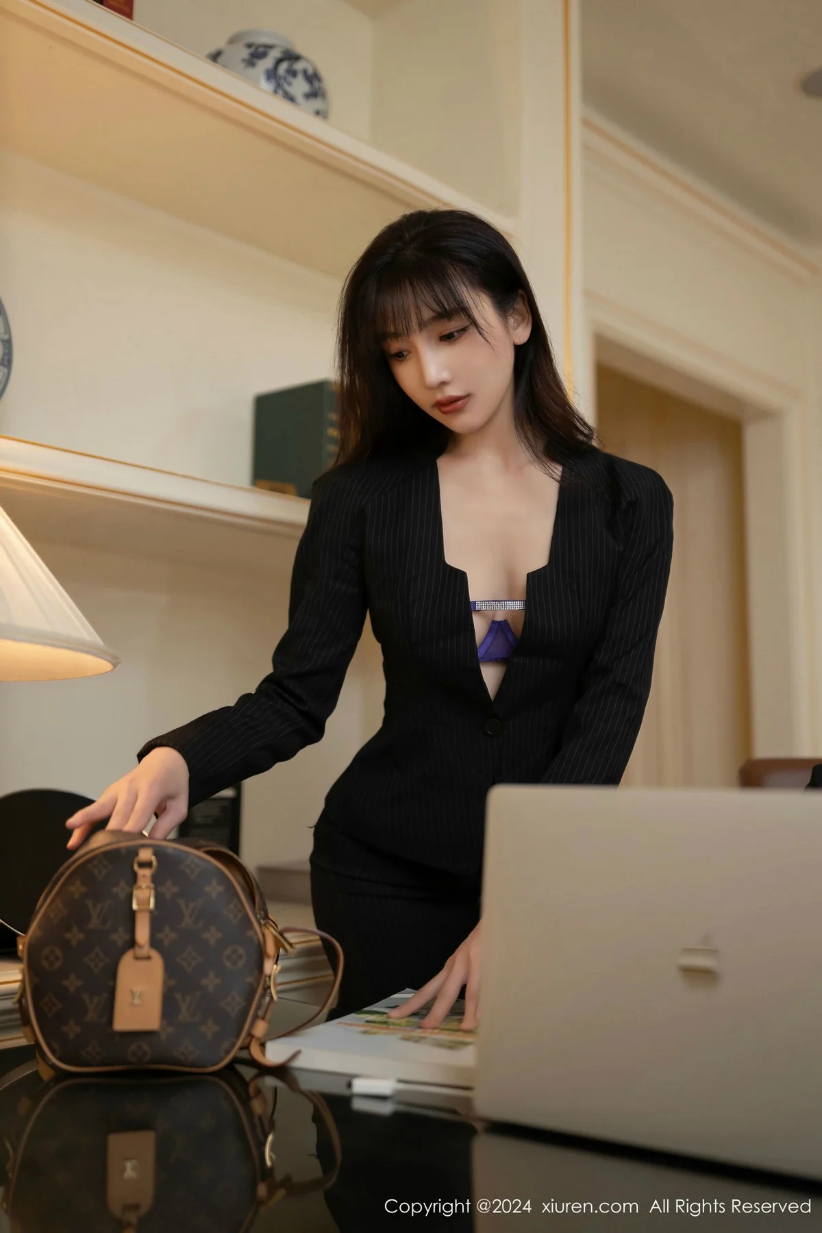 合集安然anran＆陆萱萱私房黑色OL服饰露性感内衣绝美写真 第 10 张