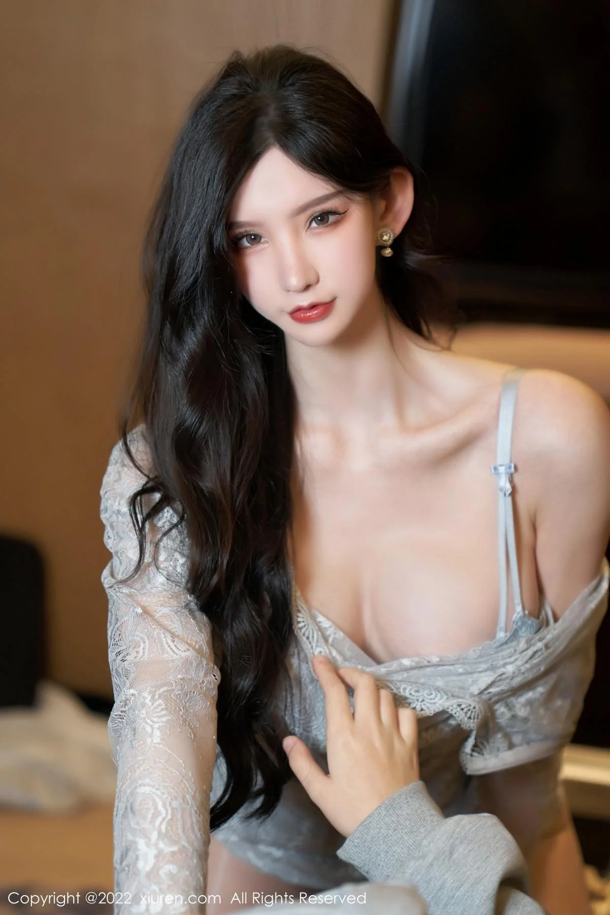 周于希Sally温柔贤妻主题半脱露蕾丝内衣秀完美身材绝美写真 第 33 张