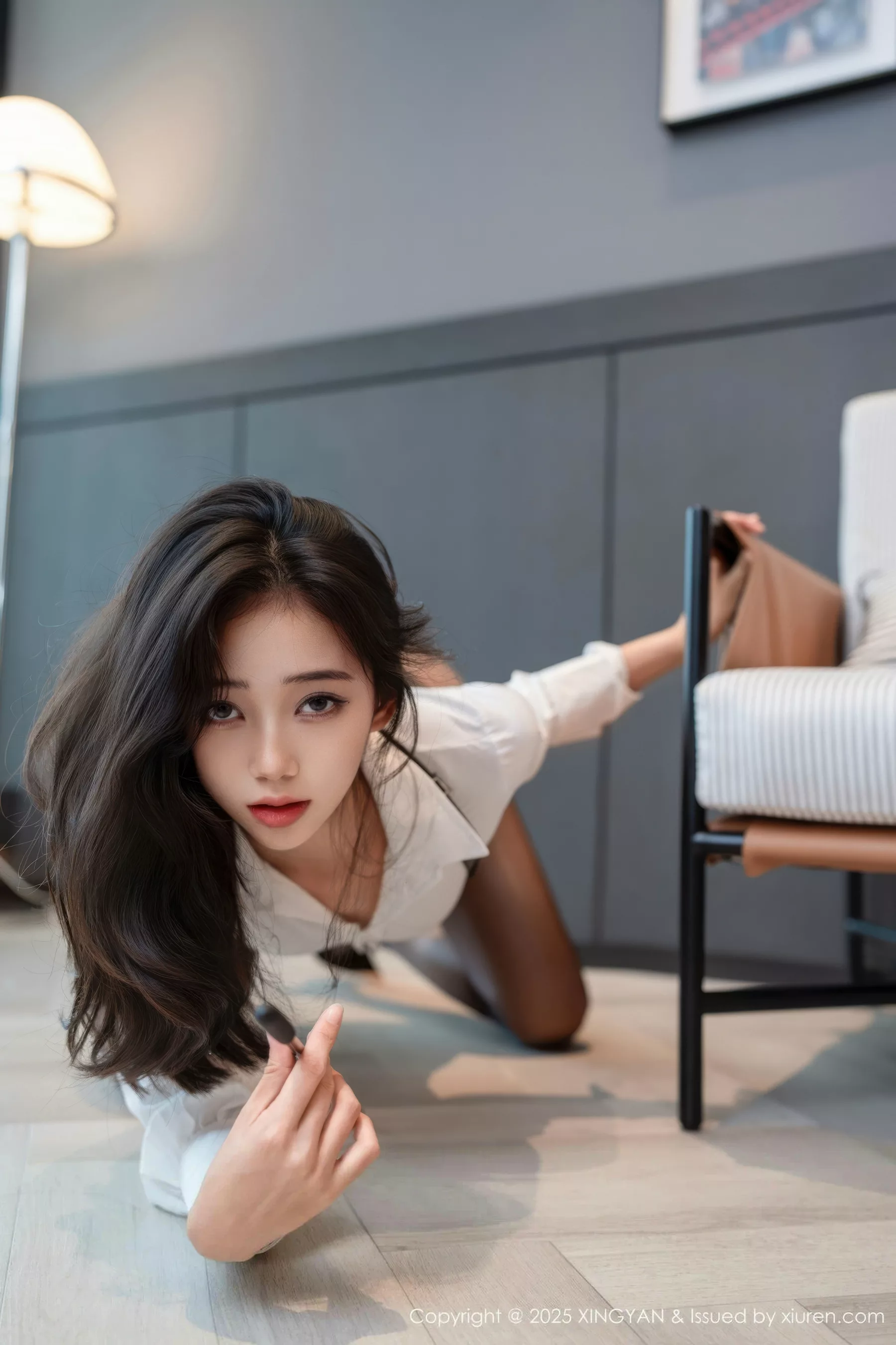 时安安性感白衬衫配连体衣露超薄黑色秀柔美身材绝美写真 第 31 张