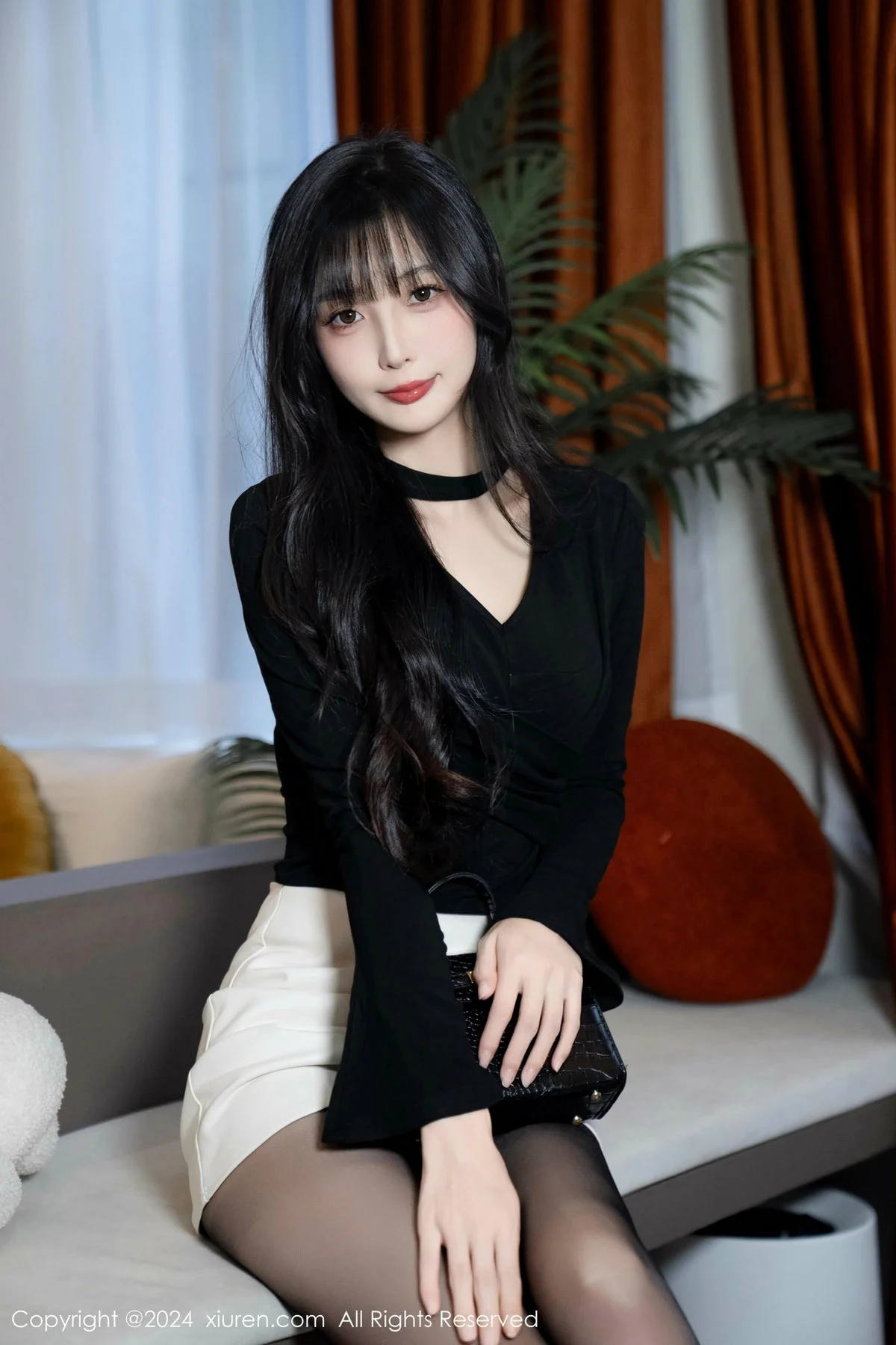 林星阑性感墨绿色内衣配超薄黑丝秀曼妙身姿迷人绝美写真 第 45 张