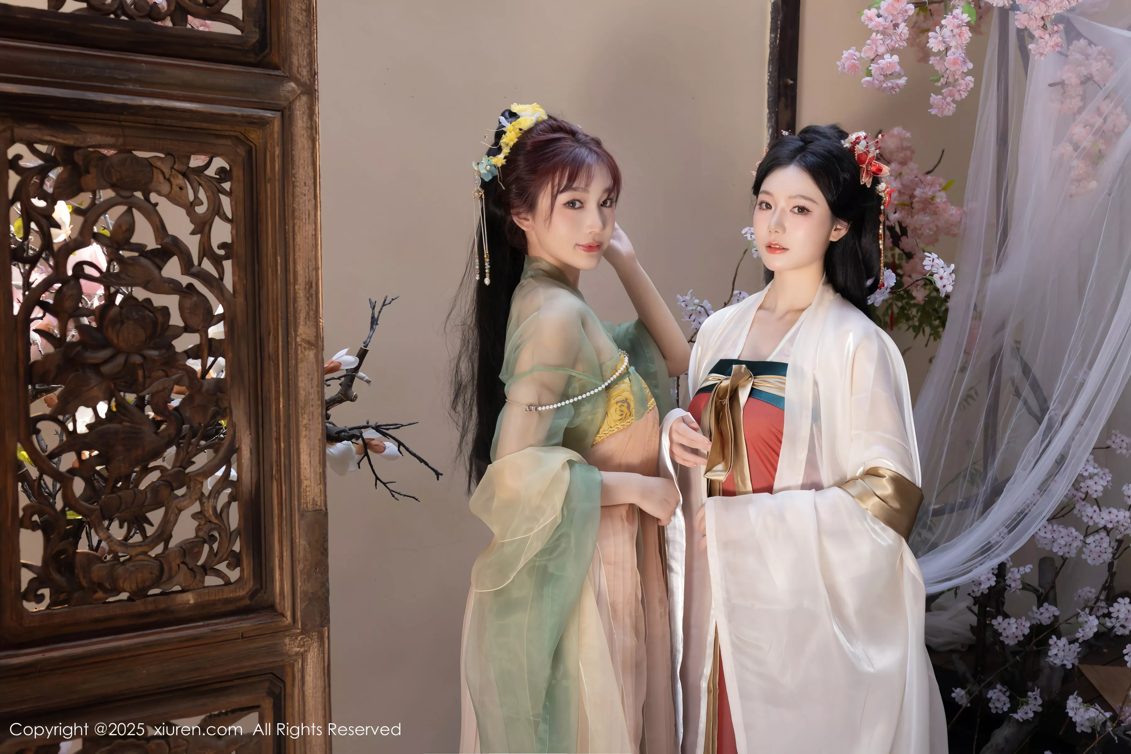 合集陆萱萱＆安然anran激情互动薄纱古装撩人绝美写真 第 40 张