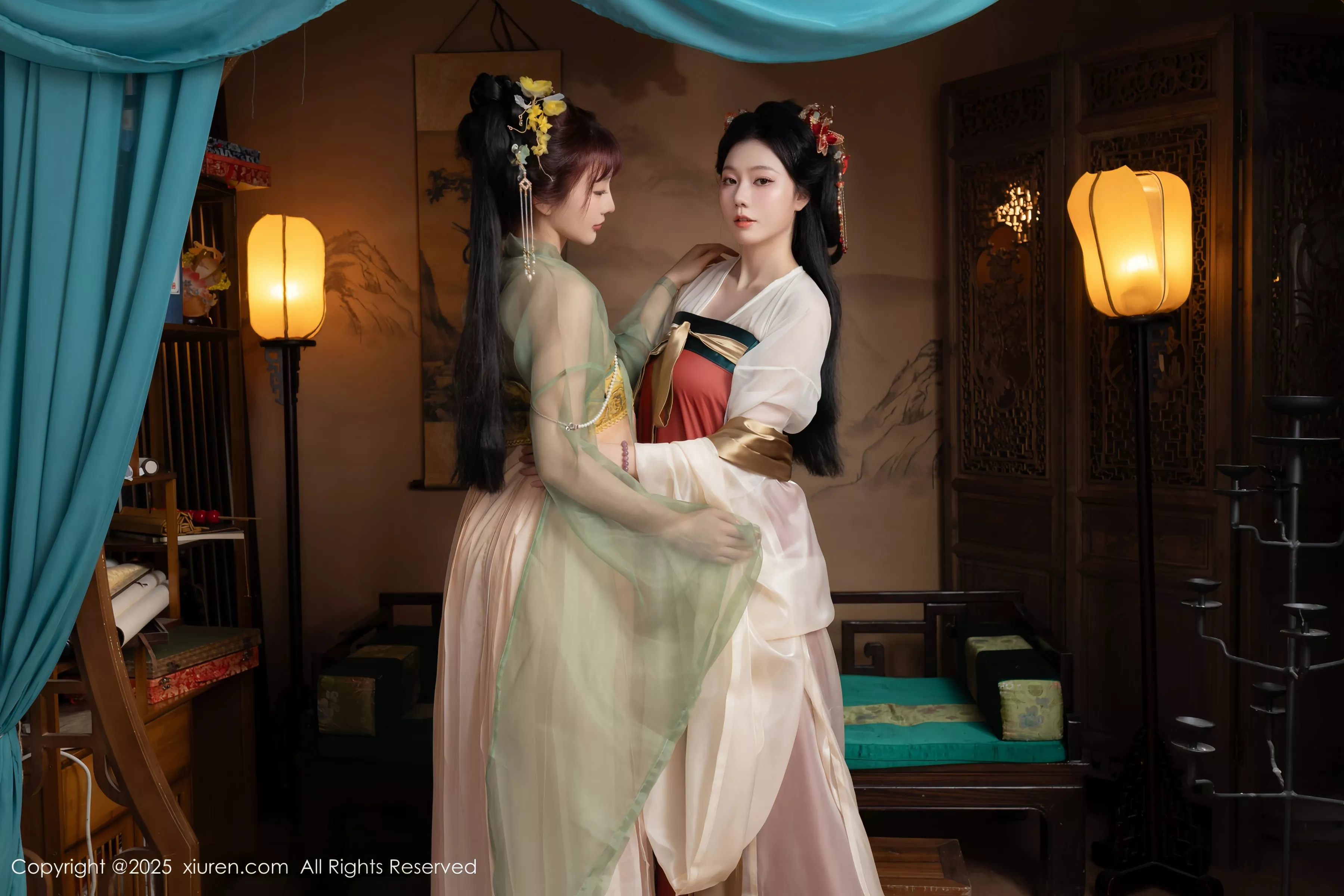 合集陆萱萱＆安然anran激情互动薄纱古装撩人绝美写真 第 73 张