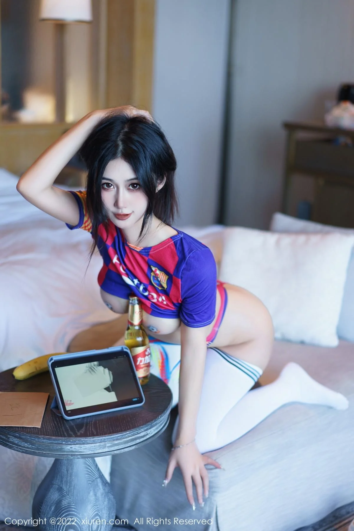 laura阿姣三亚旅拍足球宝贝主题性感球服秀完美身材绝美写真 第 70 张