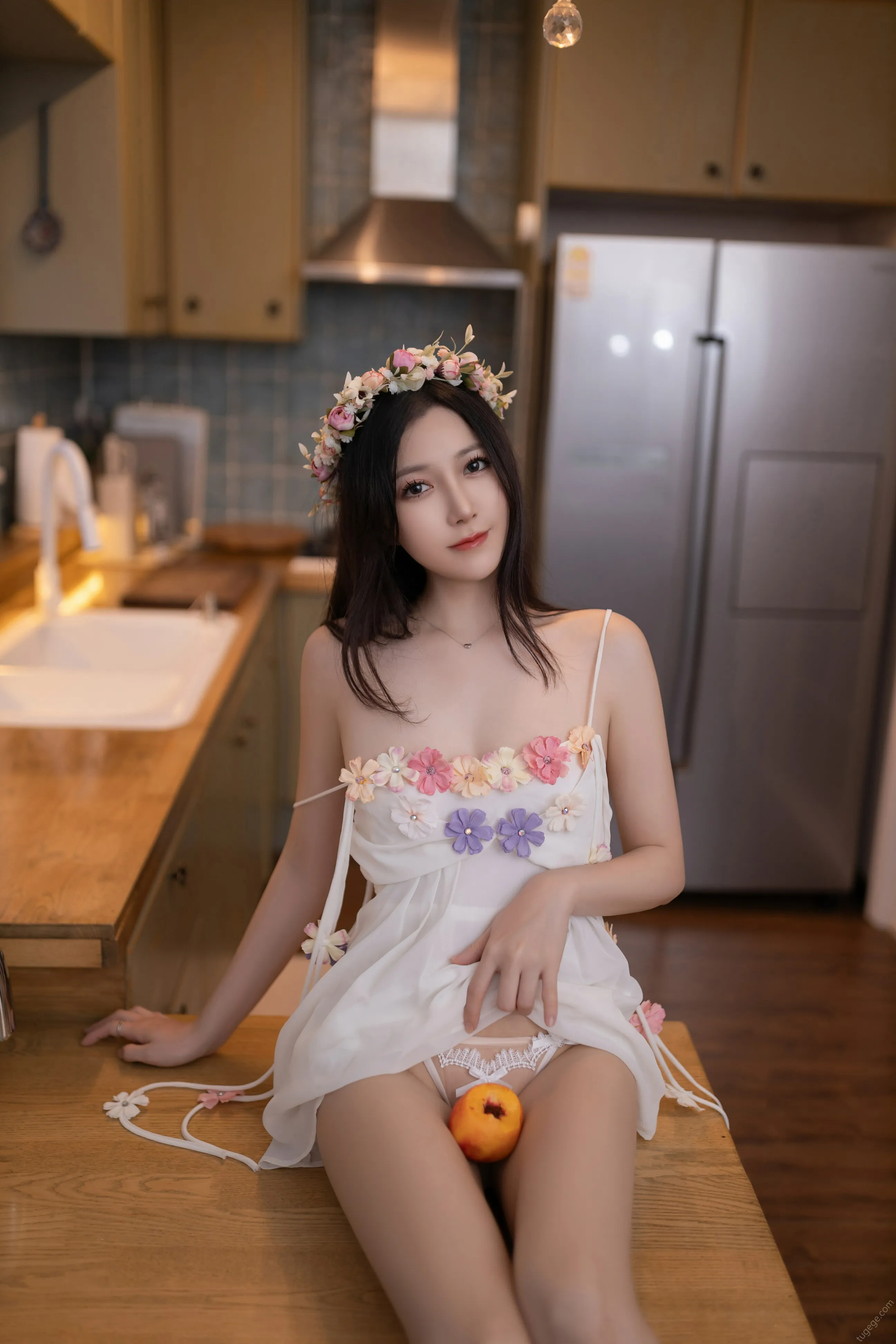 [秀人付费] 鱼子酱Fish 诱人私拍福利 花的伞 第 54 张