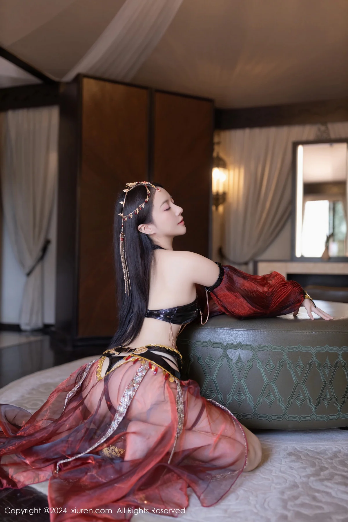 鱼子酱Fish性感舞娘薄纱露黑色情趣内衣秀完美身材绝美写真 第 57 张