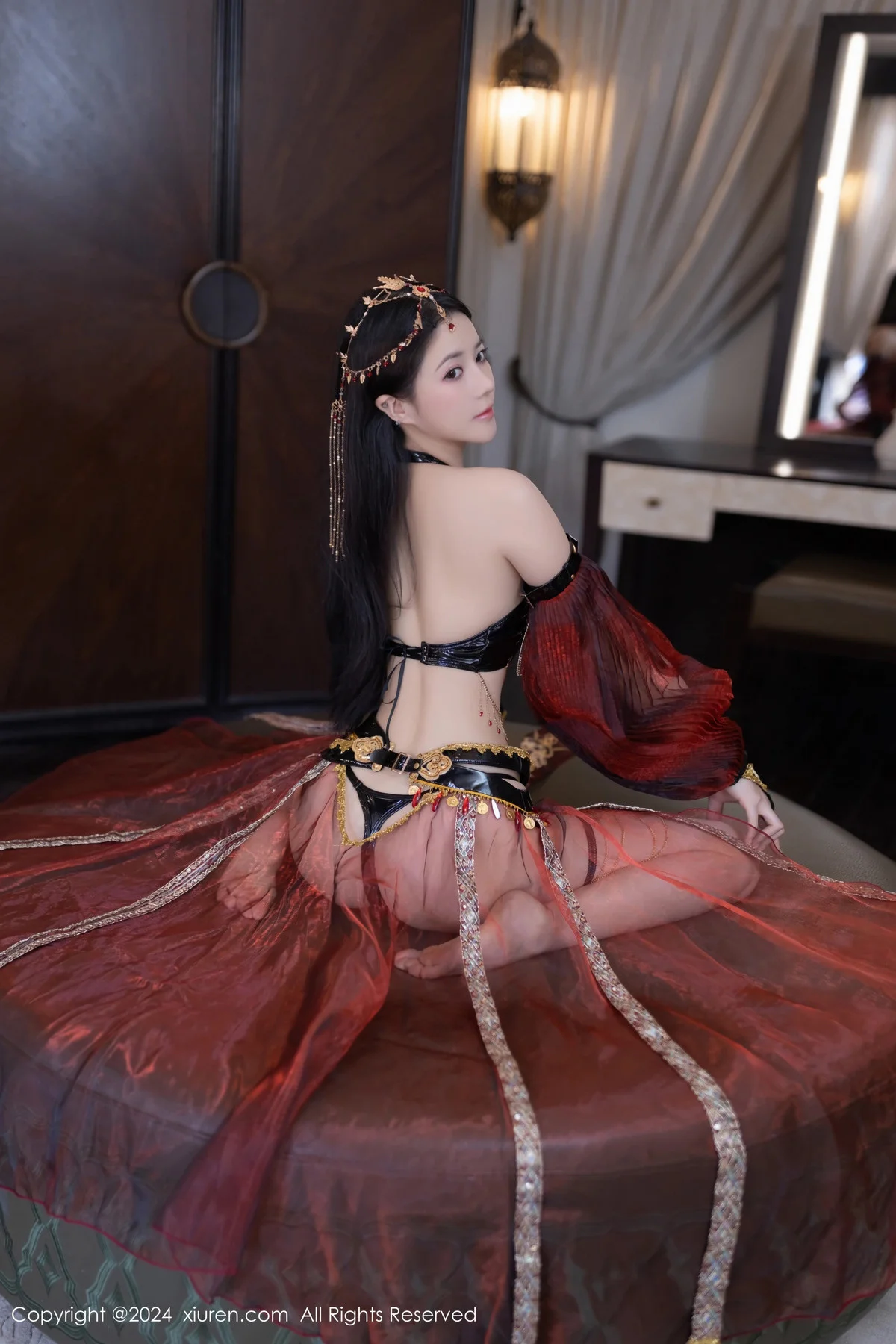 鱼子酱Fish性感舞娘薄纱露黑色情趣内衣秀完美身材绝美写真 第 74 张