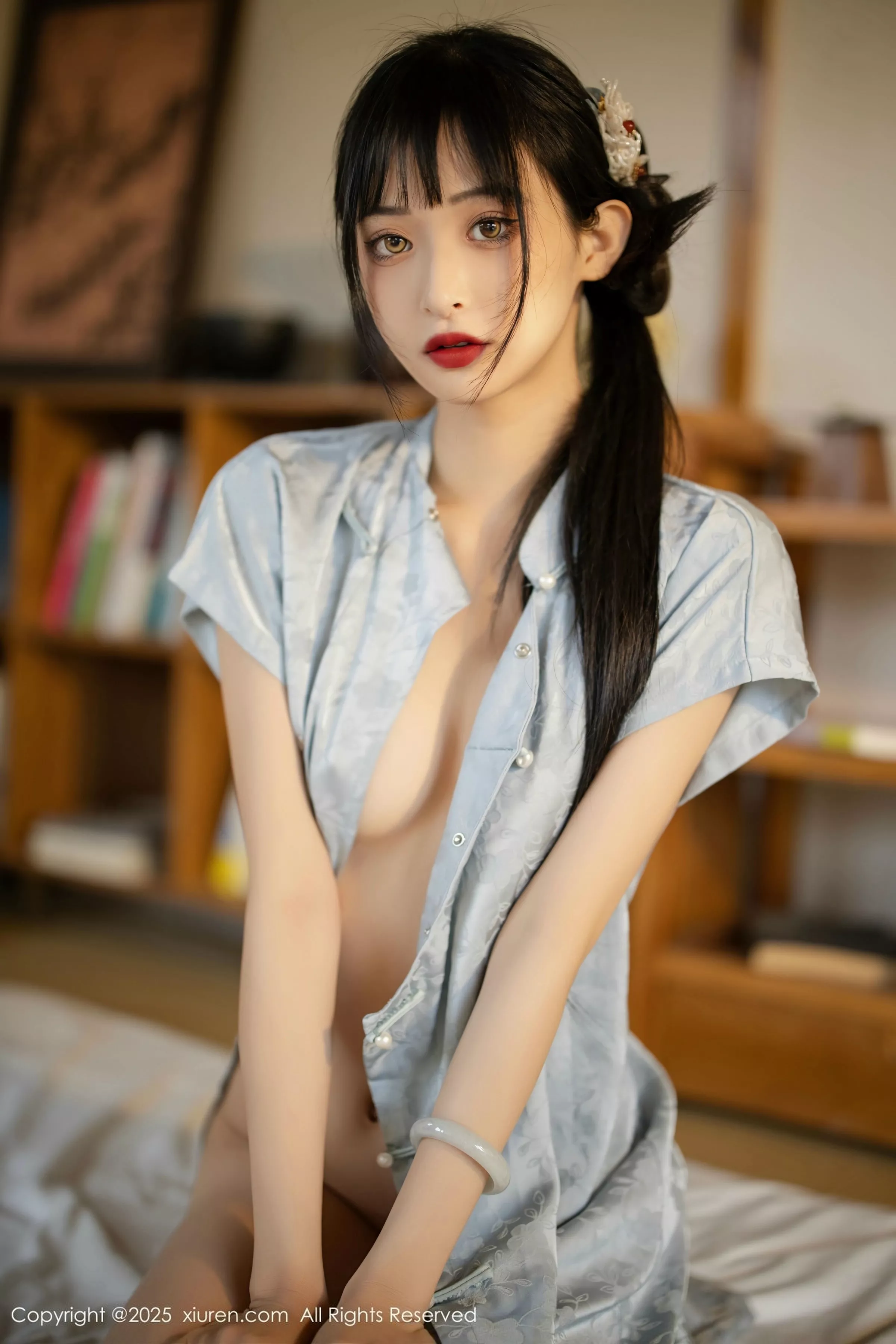 茂木希子日式旗袍露白色内衣配肉丝袜秀完美曲线绝美写真 第 157 张