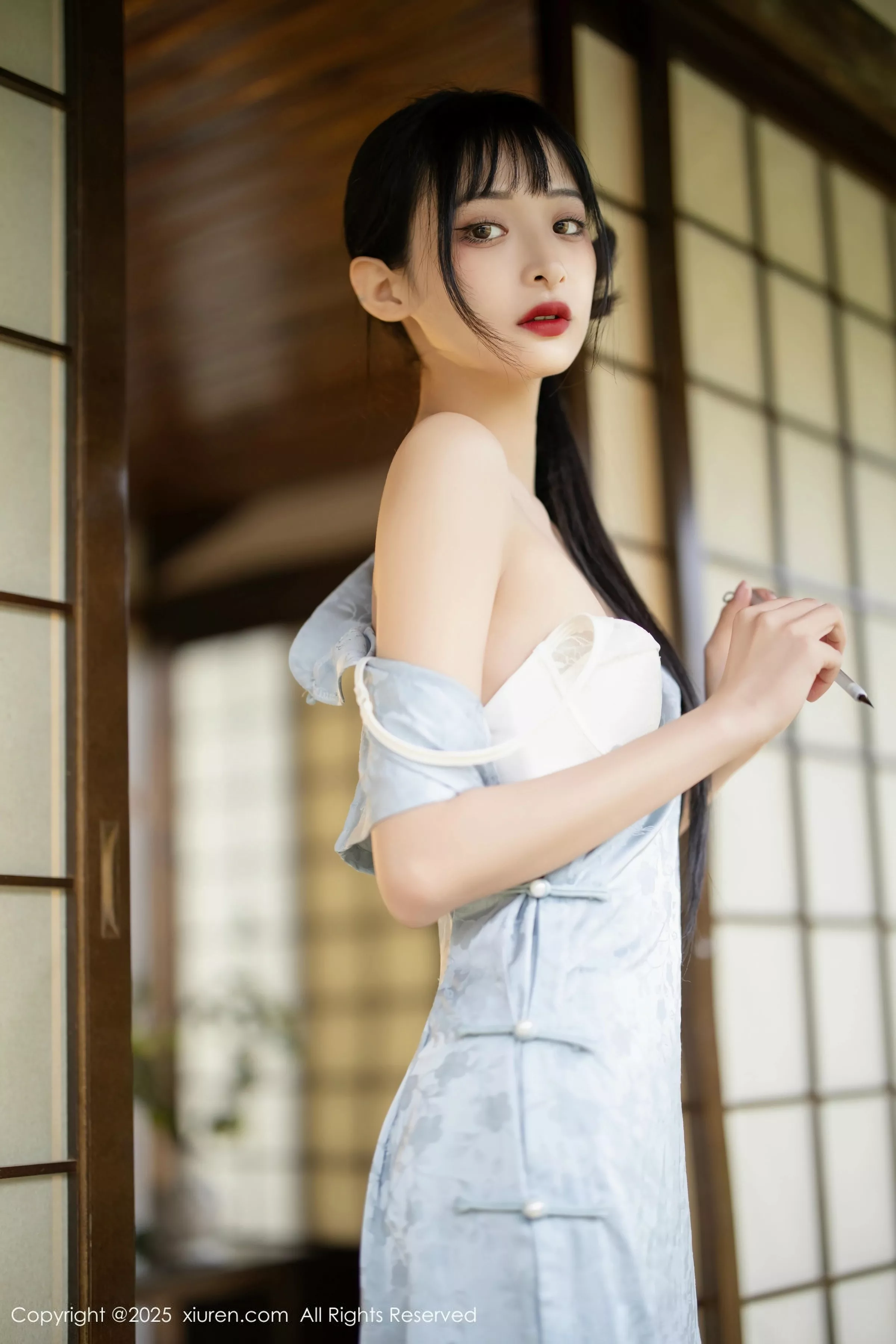 茂木希子日式旗袍露白色内衣配肉丝袜秀完美曲线绝美写真 第 54 张