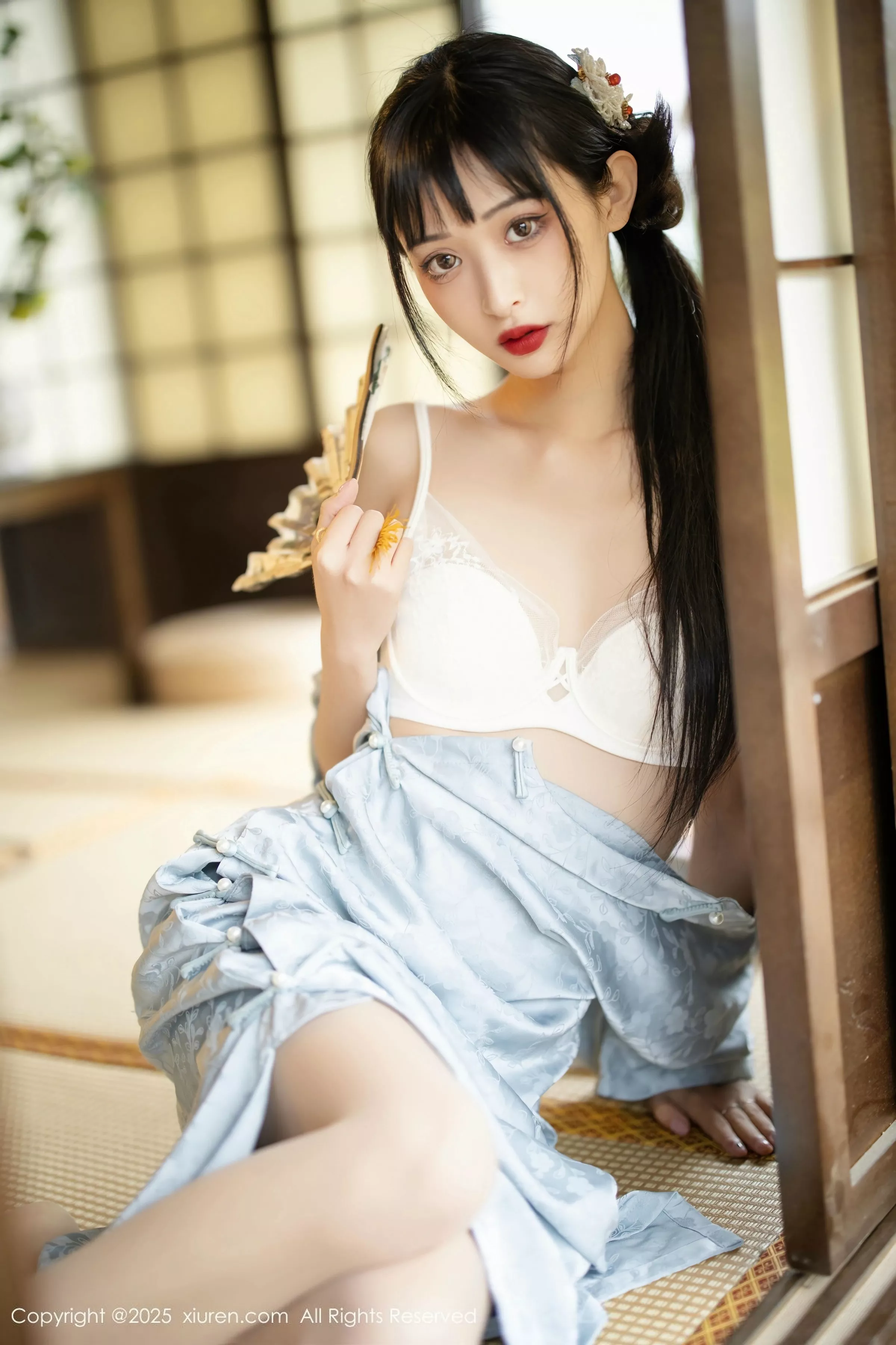 茂木希子日式旗袍露白色内衣配肉丝袜秀完美曲线绝美写真 第 60 张