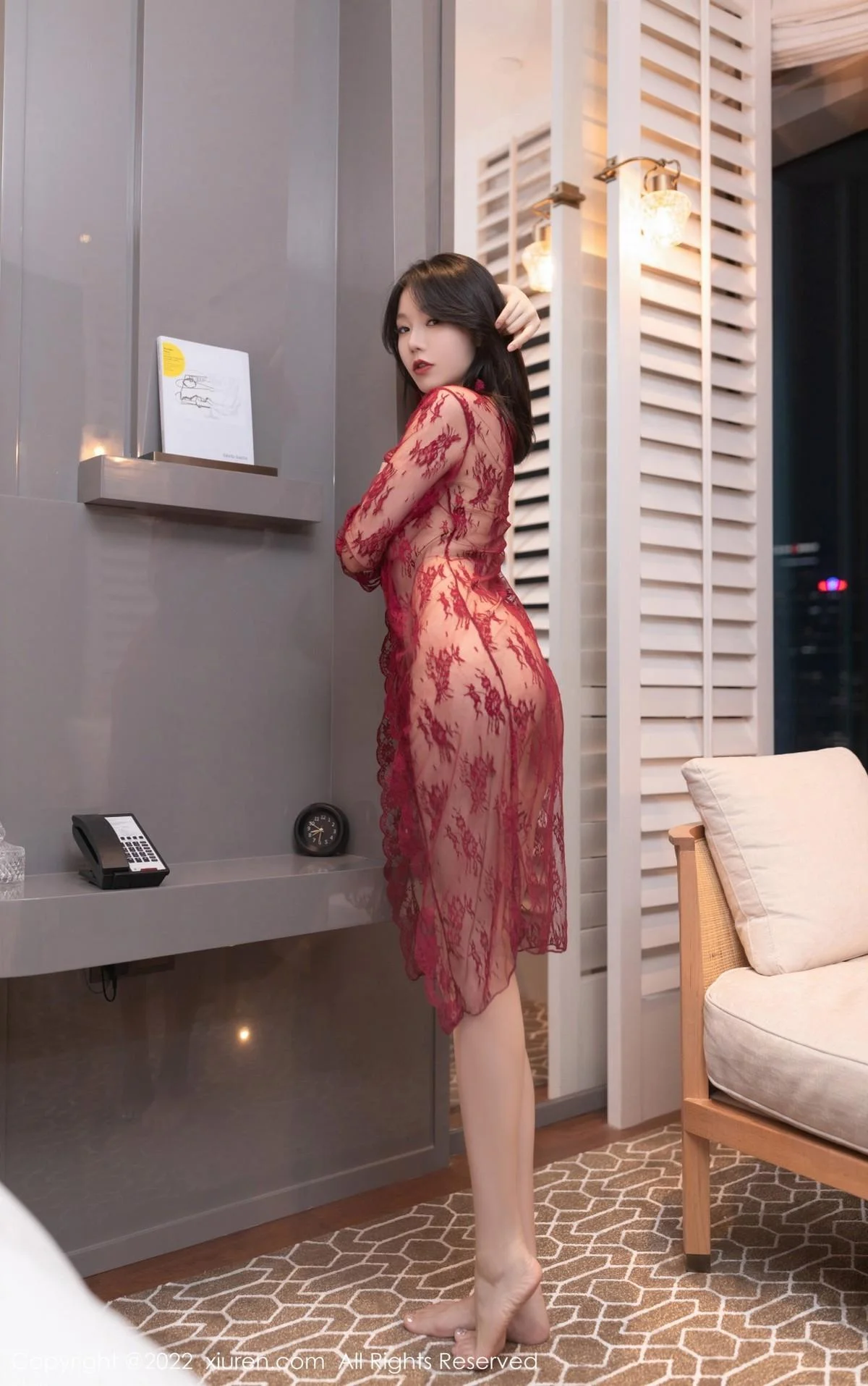 安然anran云南旅拍红色轻透情趣服配蕾丝袜撩人绝美写真 第 76 张