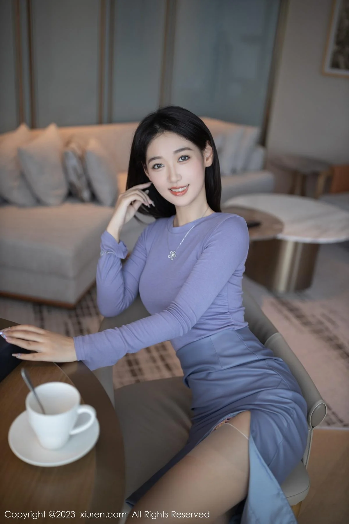 唐安琪下午茶主题半脱露粉色蕾丝内衣秀曼妙身姿绝美写真 第 9 张