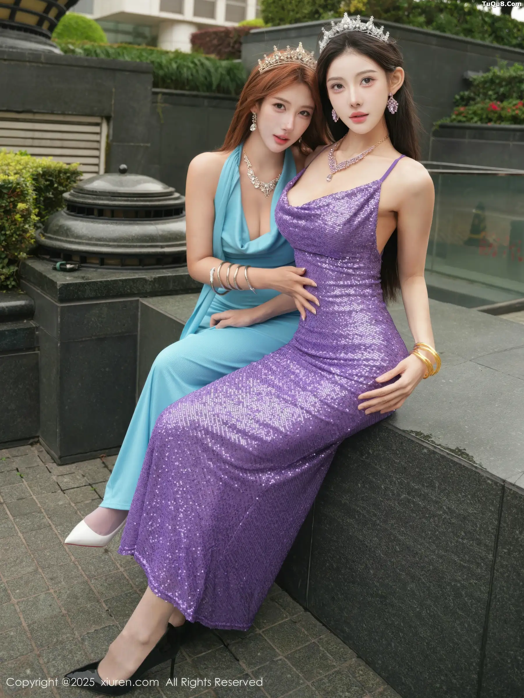 合集梨霜儿＆金允希Yuki性感双人礼服秀丰腴身材绝美写真 第 28 张