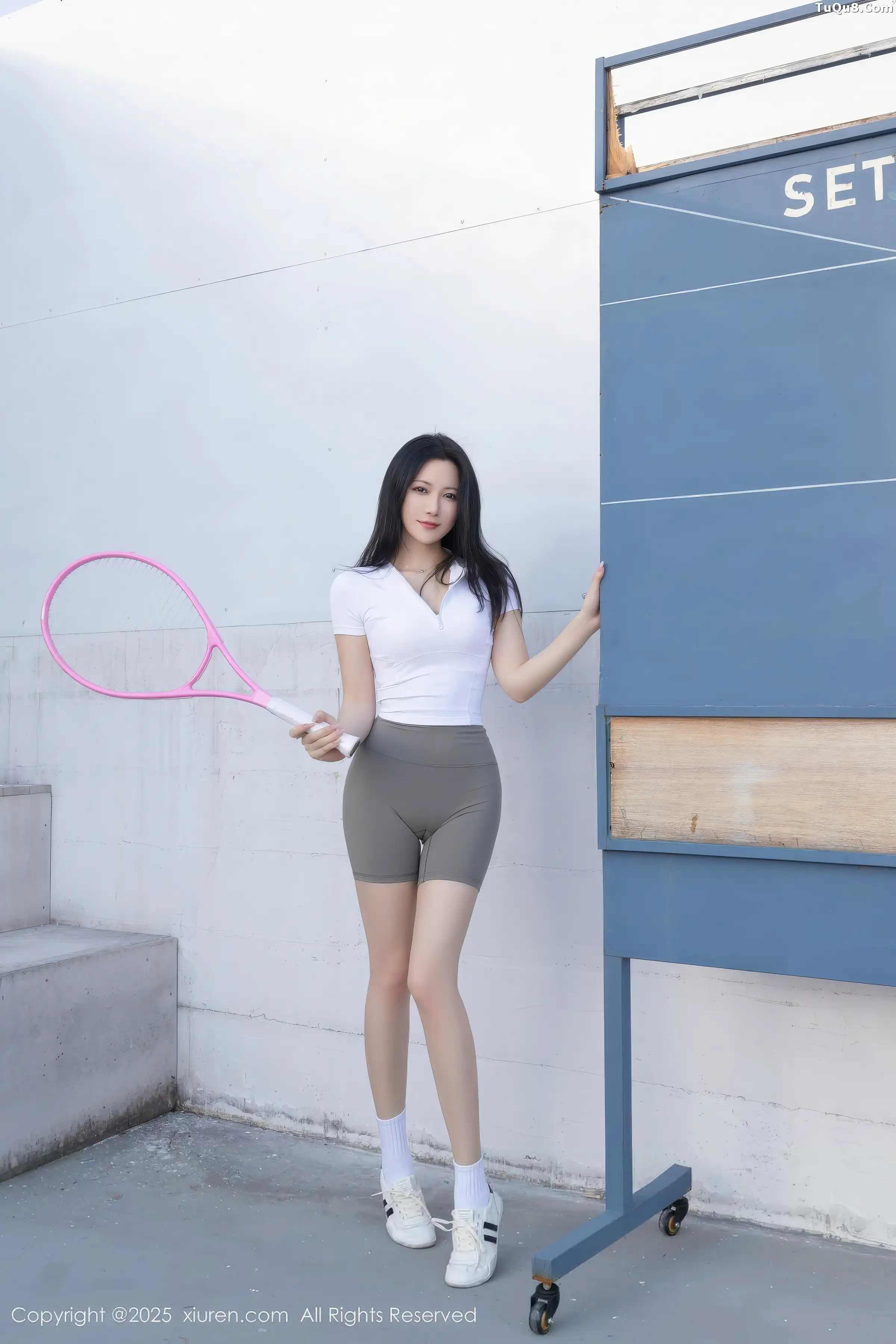 鱼子酱Fish网球场景性感紧身运动服饰秀完美身材绝美写真 第 10 张