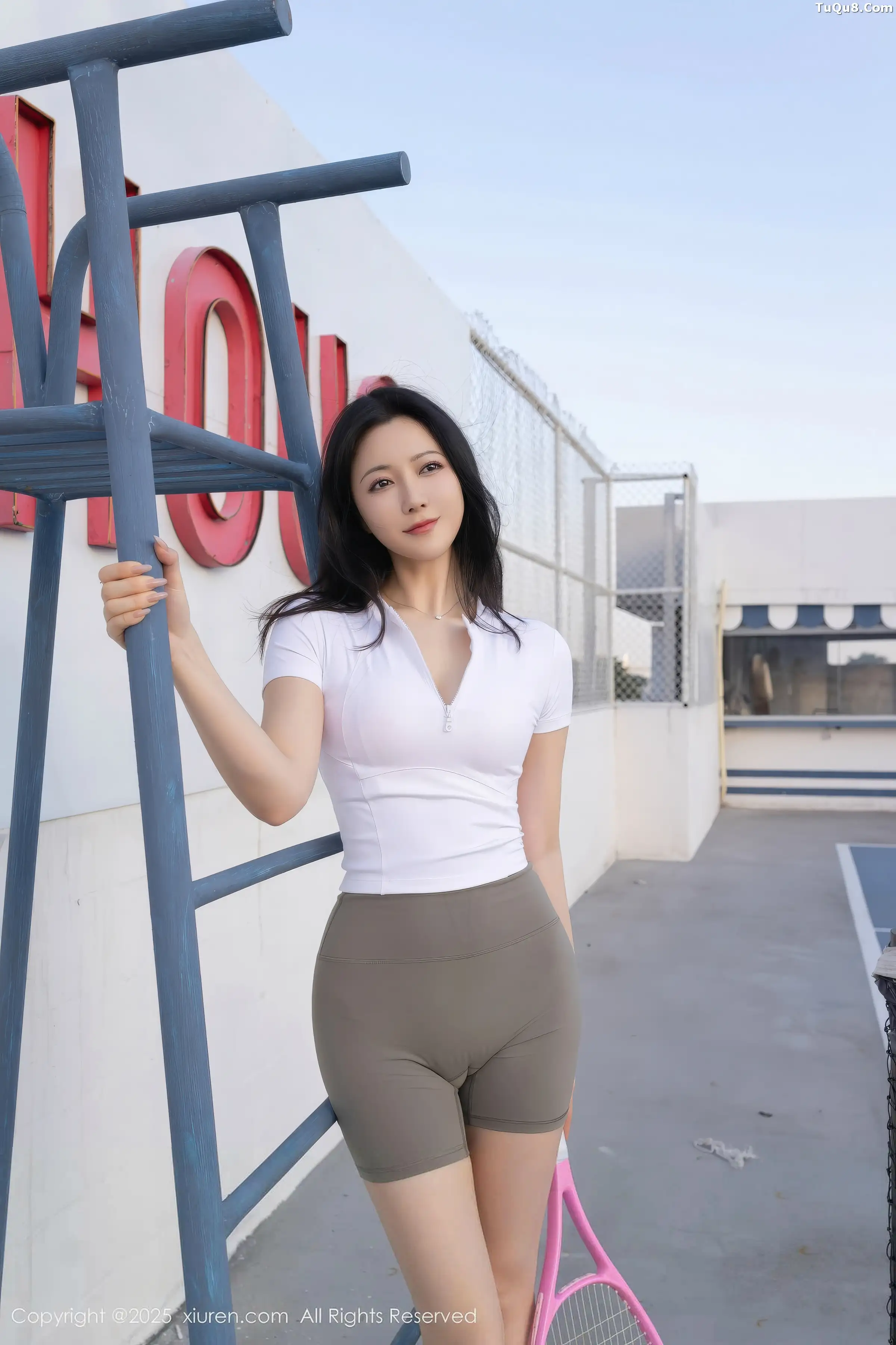 鱼子酱Fish网球场景性感紧身运动服饰秀完美身材绝美写真 第 21 张
