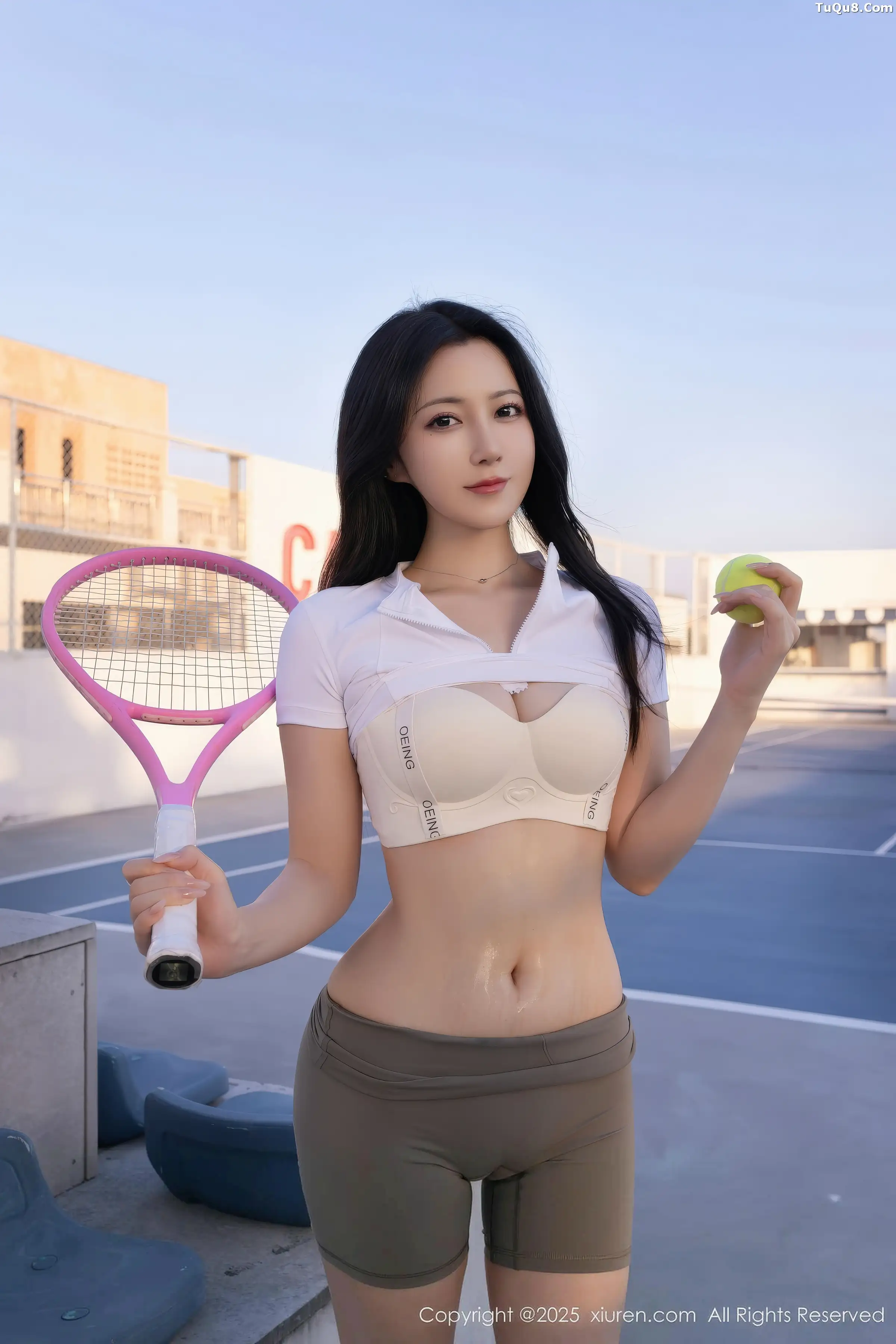 鱼子酱Fish网球场景性感紧身运动服饰秀完美身材绝美写真 第 56 张