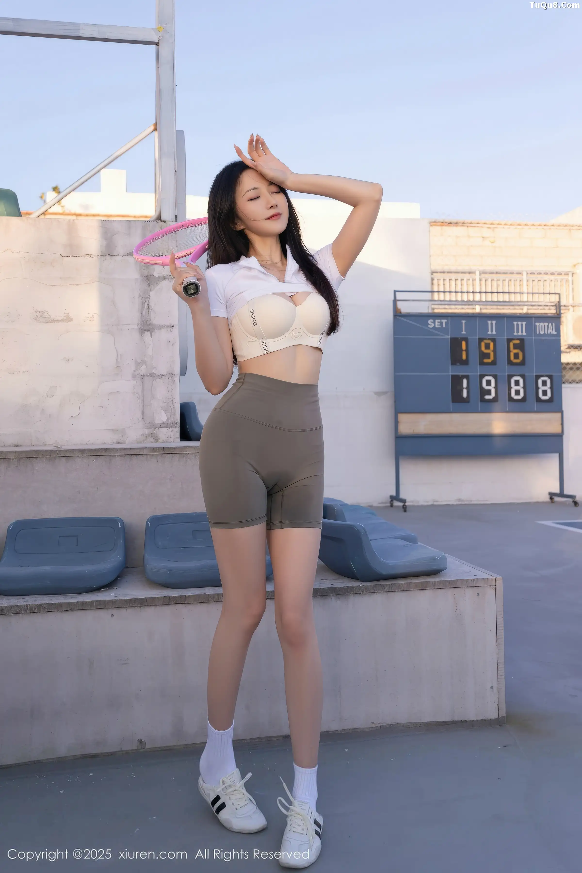 鱼子酱Fish网球场景性感紧身运动服饰秀完美身材绝美写真 第 59 张