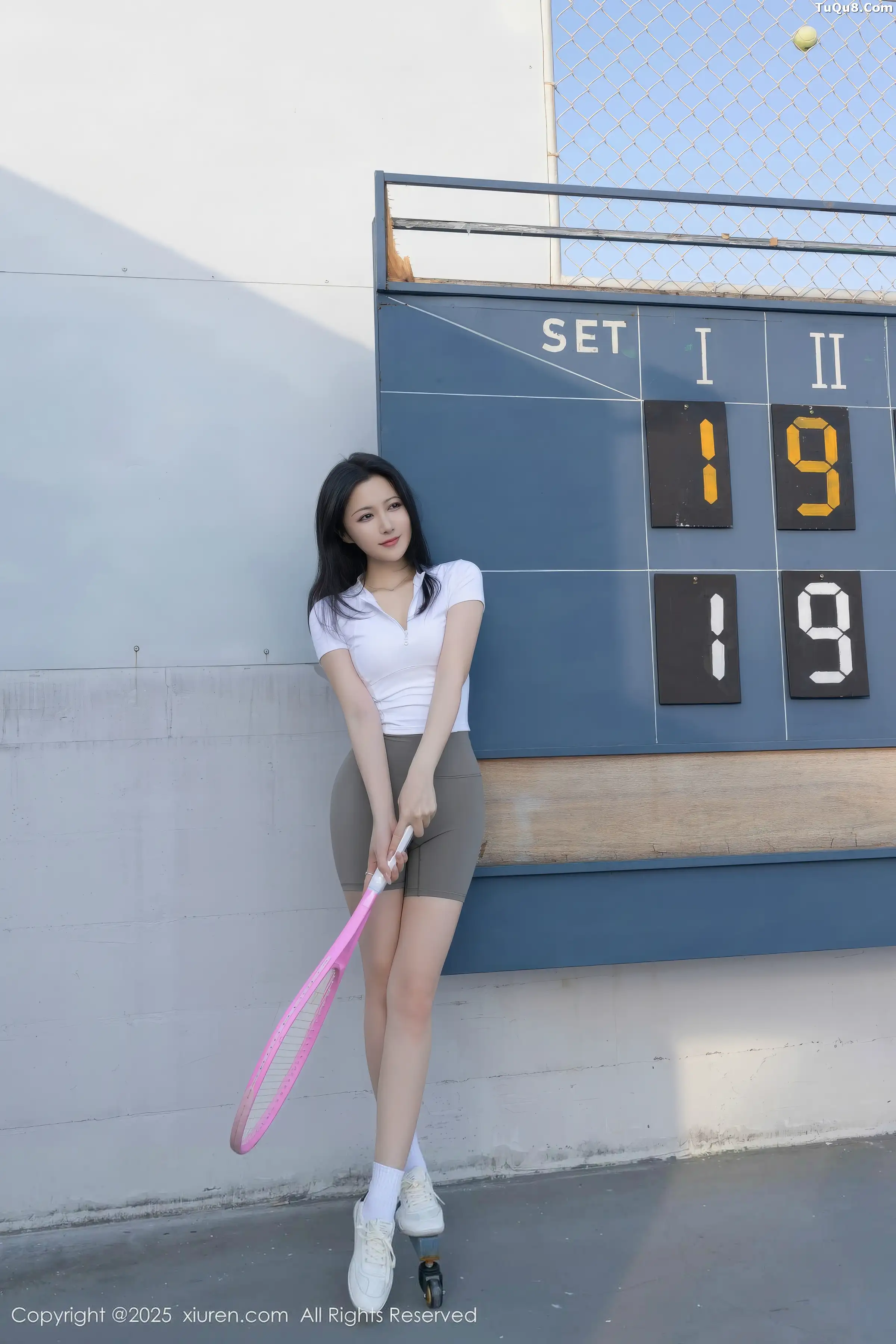 鱼子酱Fish网球场景性感紧身运动服饰秀完美身材绝美写真 第 6 张