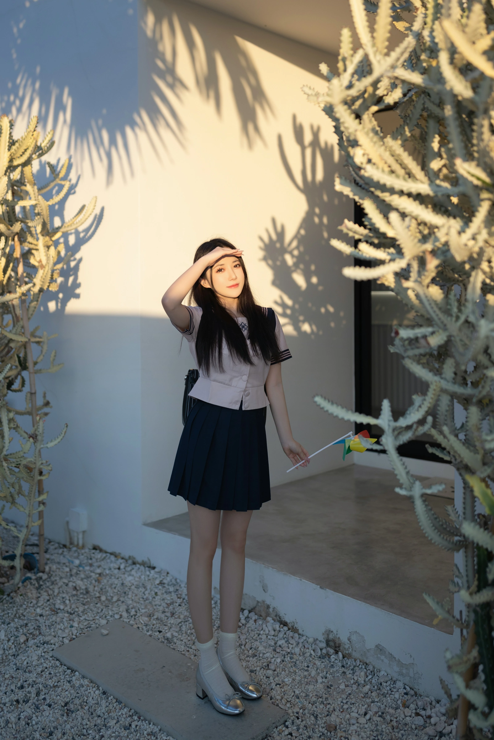 [秀人付费] 鱼子酱Fish 诱人私拍福利 JK写真 第 2 张