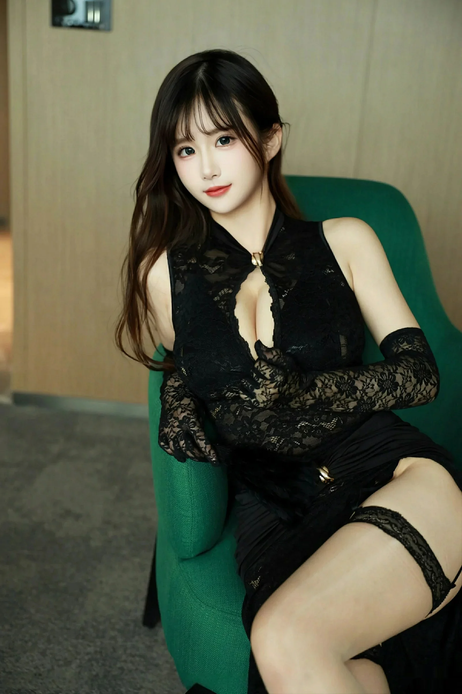 小肉肉咪性感兔女郎黑色连体丝袜秀凹凸身材惹火绝美写真 第 25 张